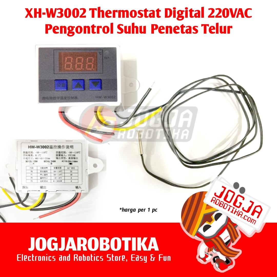 Thermostat Digital AC 220V XH-W3001 Termostat Alat Pengatur Suhu Panas