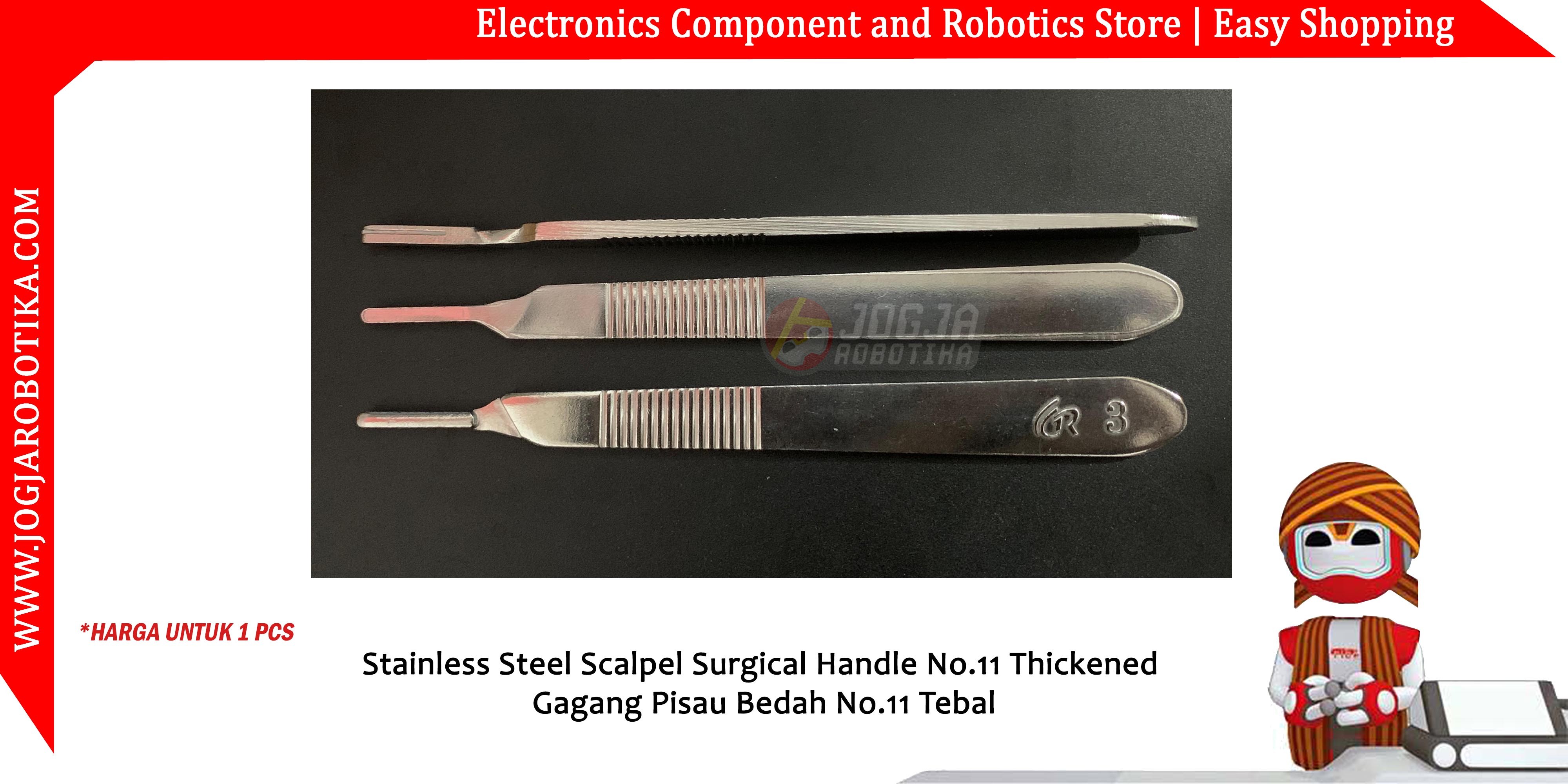 Stainless Steel Scalpel Surgical Handle No.11 Thickened Gagang Pisau Bedah No.11 Tebal