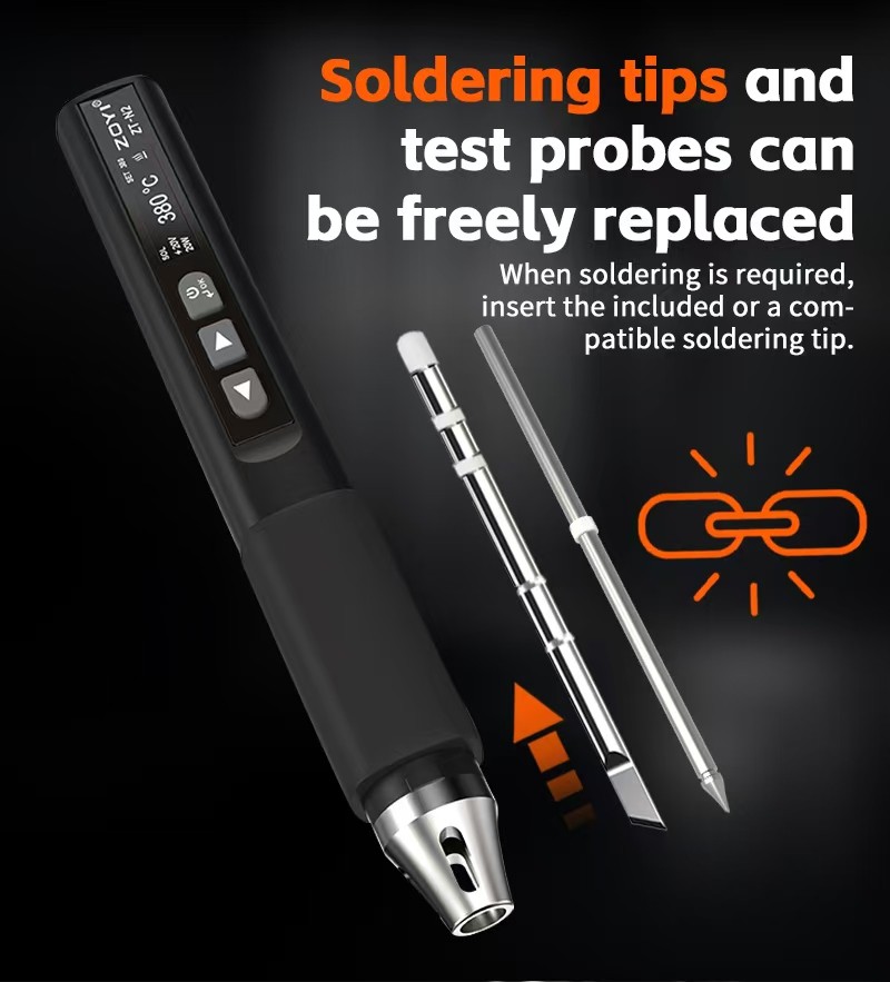 ZOYI ZT-N2 2 in 1 Portable Intelligent Soldering Iron With Multitester