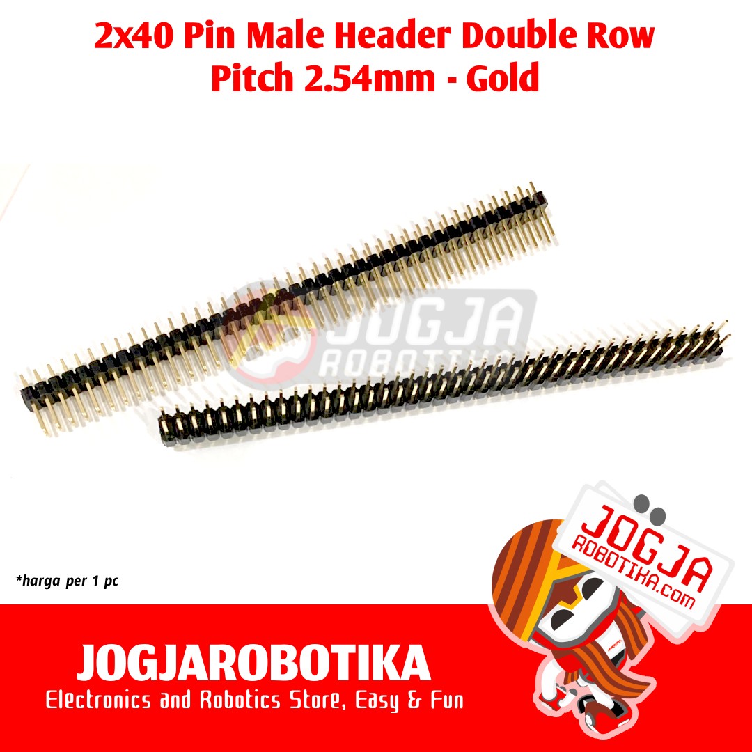 2x40 Pin Male Header Double Row (2.54 mm)