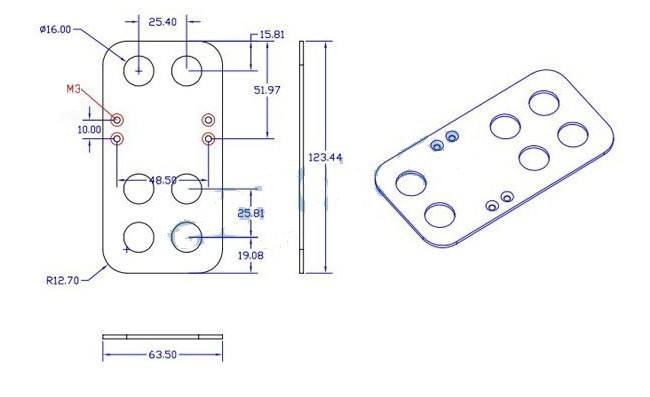 Big Foot Humanoid Robot Foot Steering Gear Bracket