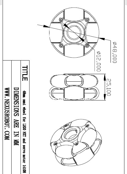 Omni Wheel 14108 48mm