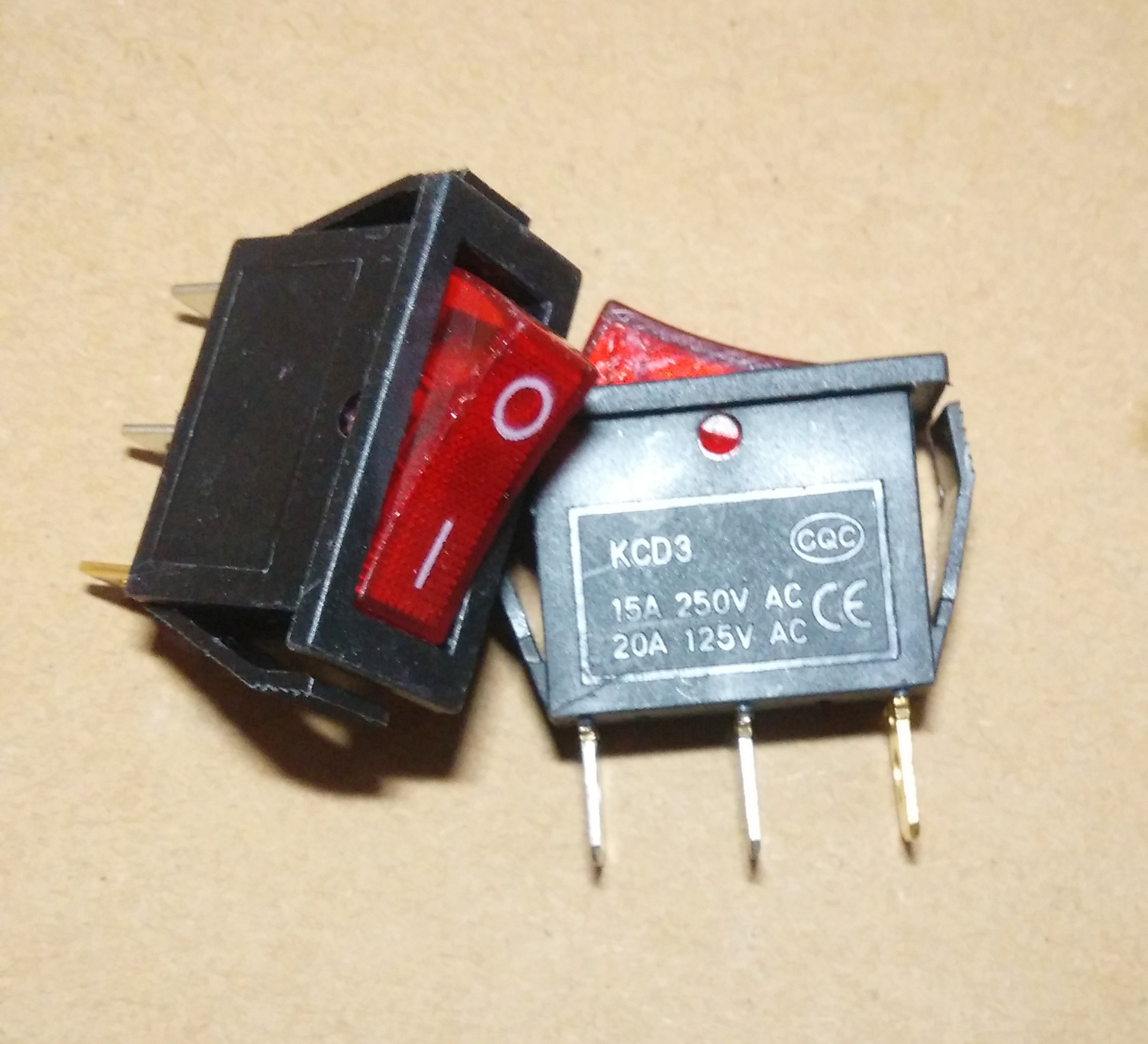 Saklar On-Off AC KCD3-101N Rocker Switch