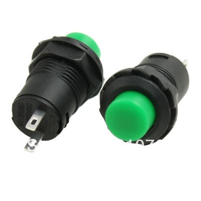 DS-428 Self-locking Push Button Switch-Green