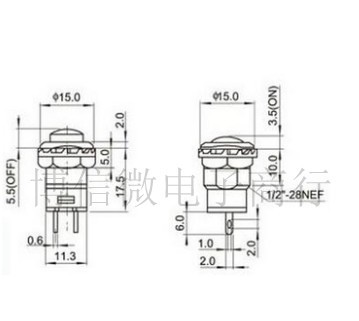 DS-428 Self-locking Push Button Switch-Green