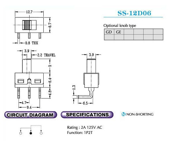 SS-12D06 Toggle Switch