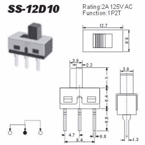 SS-12D10 Toggle Slide Switch