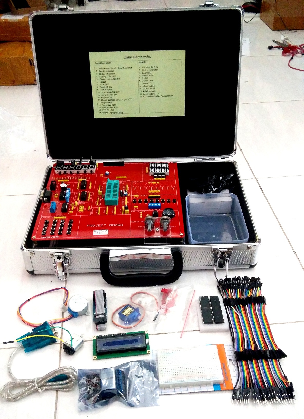 Trainer Mikrokontroler ATmega16 ATmega32 ATmega8535 Paket Eksklusif