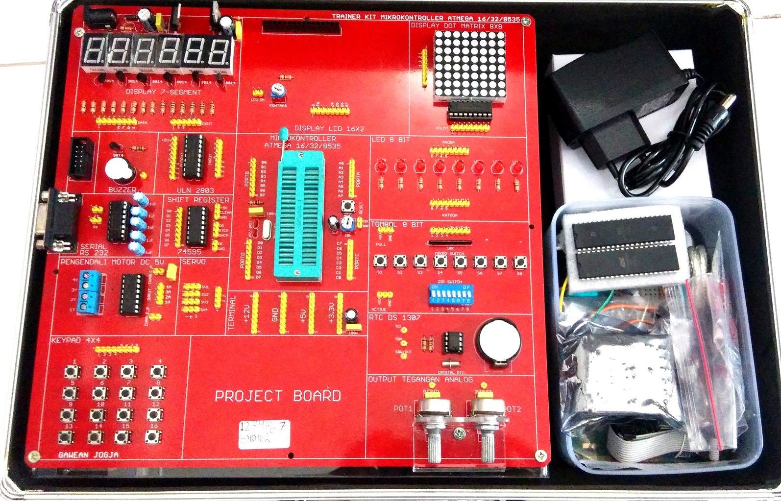 Trainer Mikrokontroler ATmega16 ATmega32 ATmega8535 Paket Eksklusif