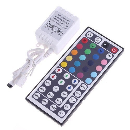 RGB LED Strip Light Control Box with IR 44-Key Remote Control