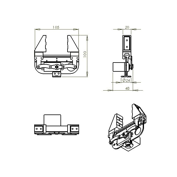 Robot Gripper 54mm Mechanical Arm Clamp