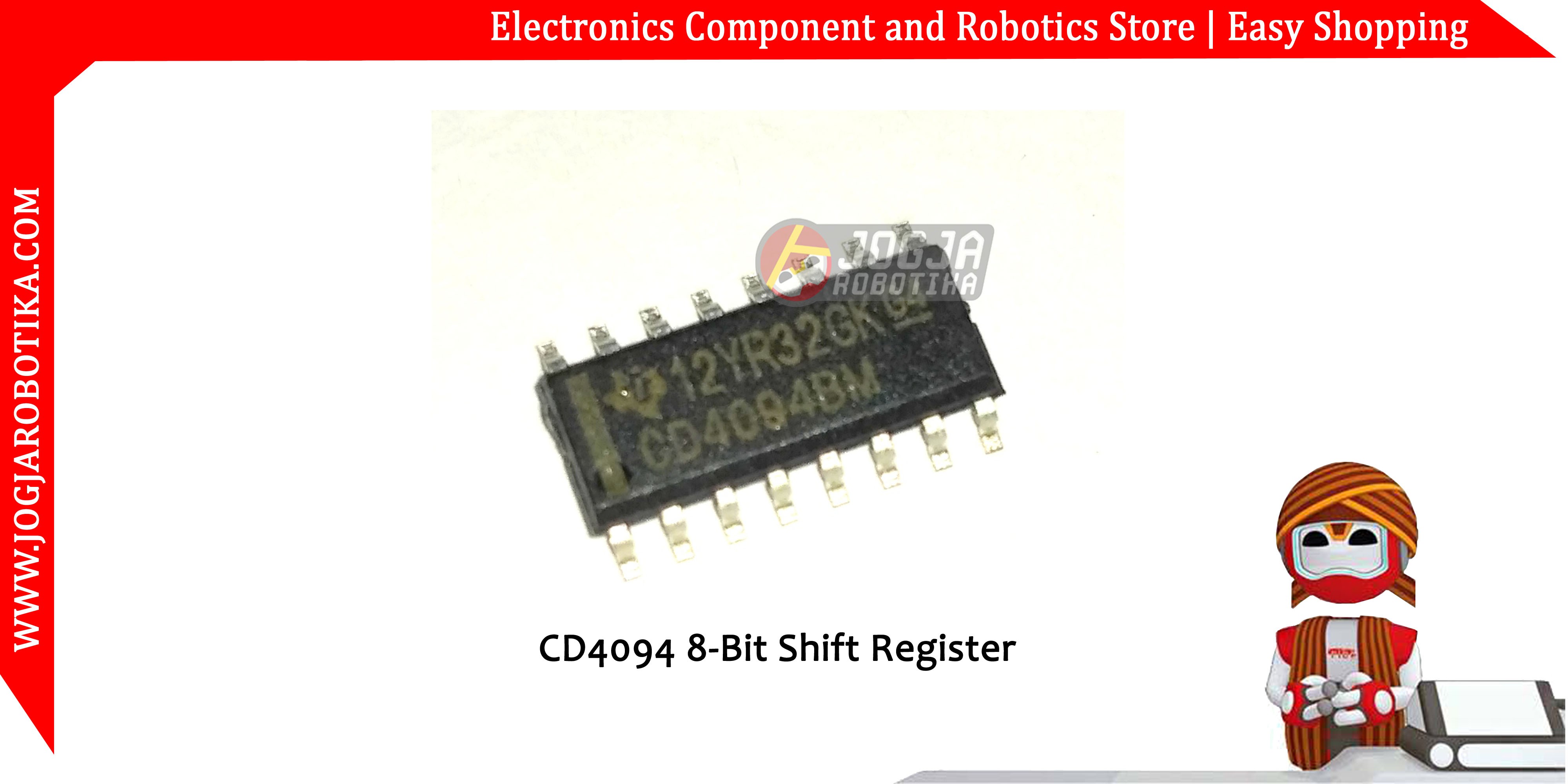 CD4094 8-Bit Shift Register SMD