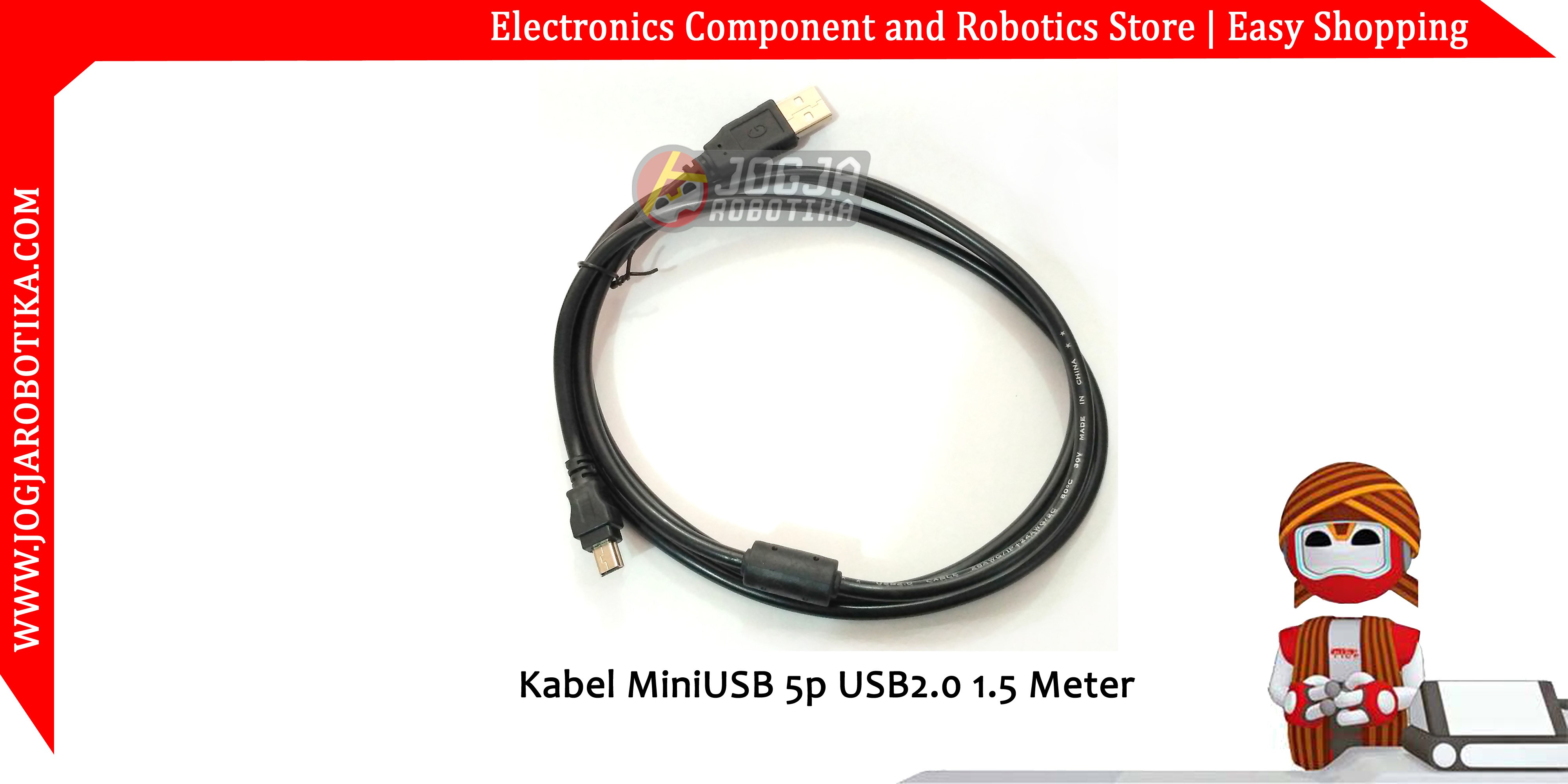 Kabel Mini USB 5p USB2.0 1.5 Meter