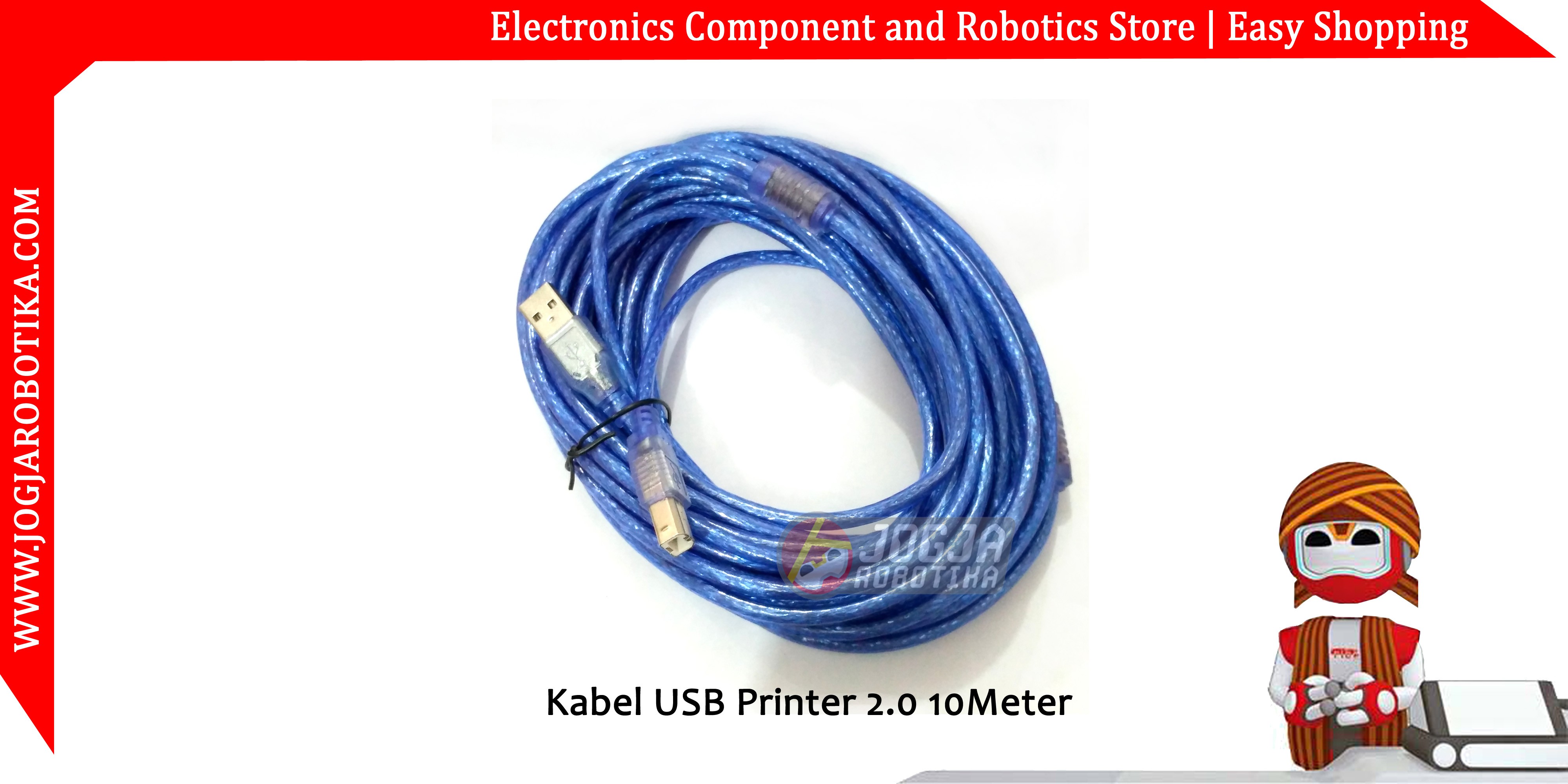 Kabel USB Printer 2.0 10 Meter