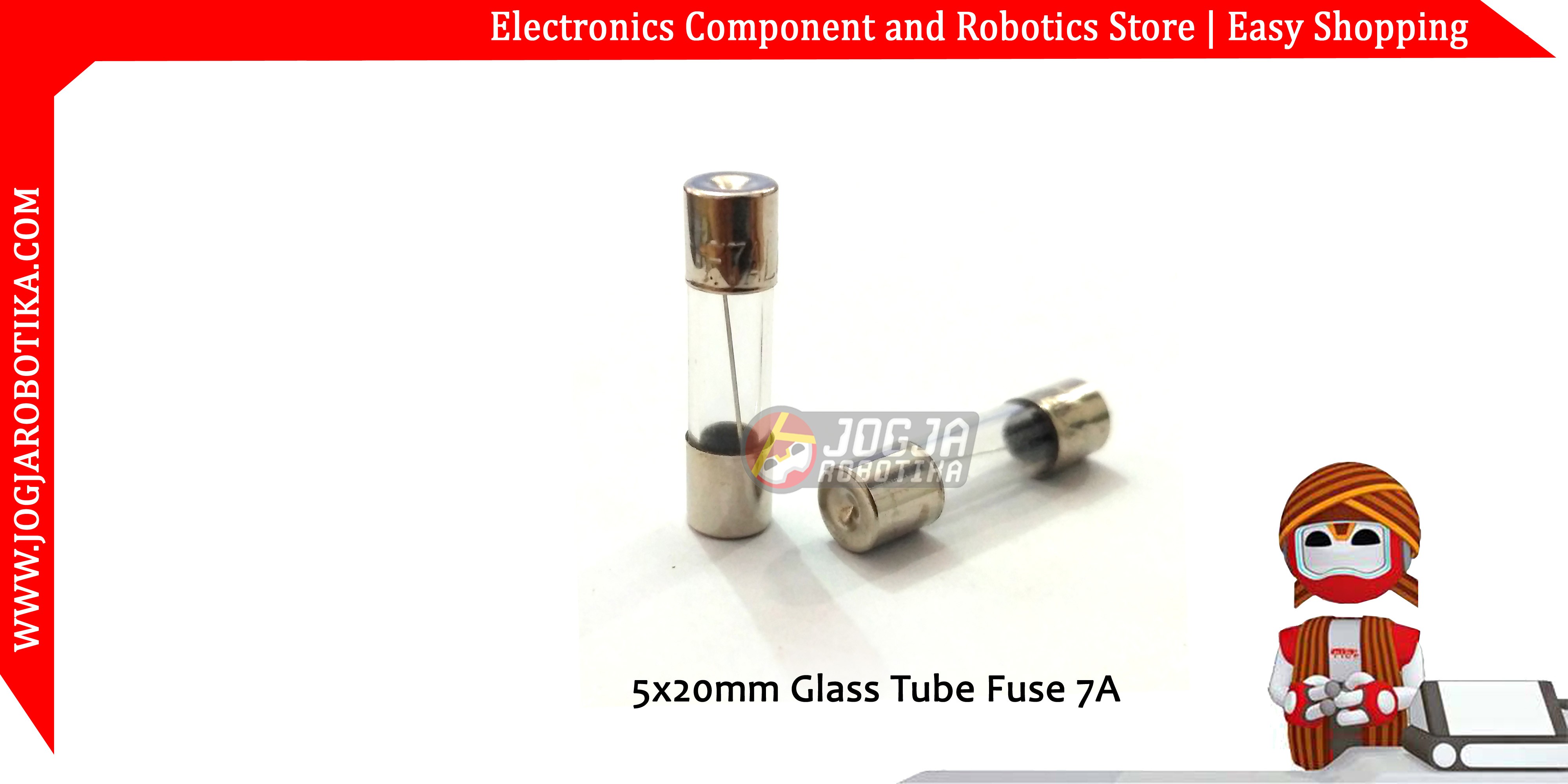 5x20mm Glass Tube Fuse 7A 250V