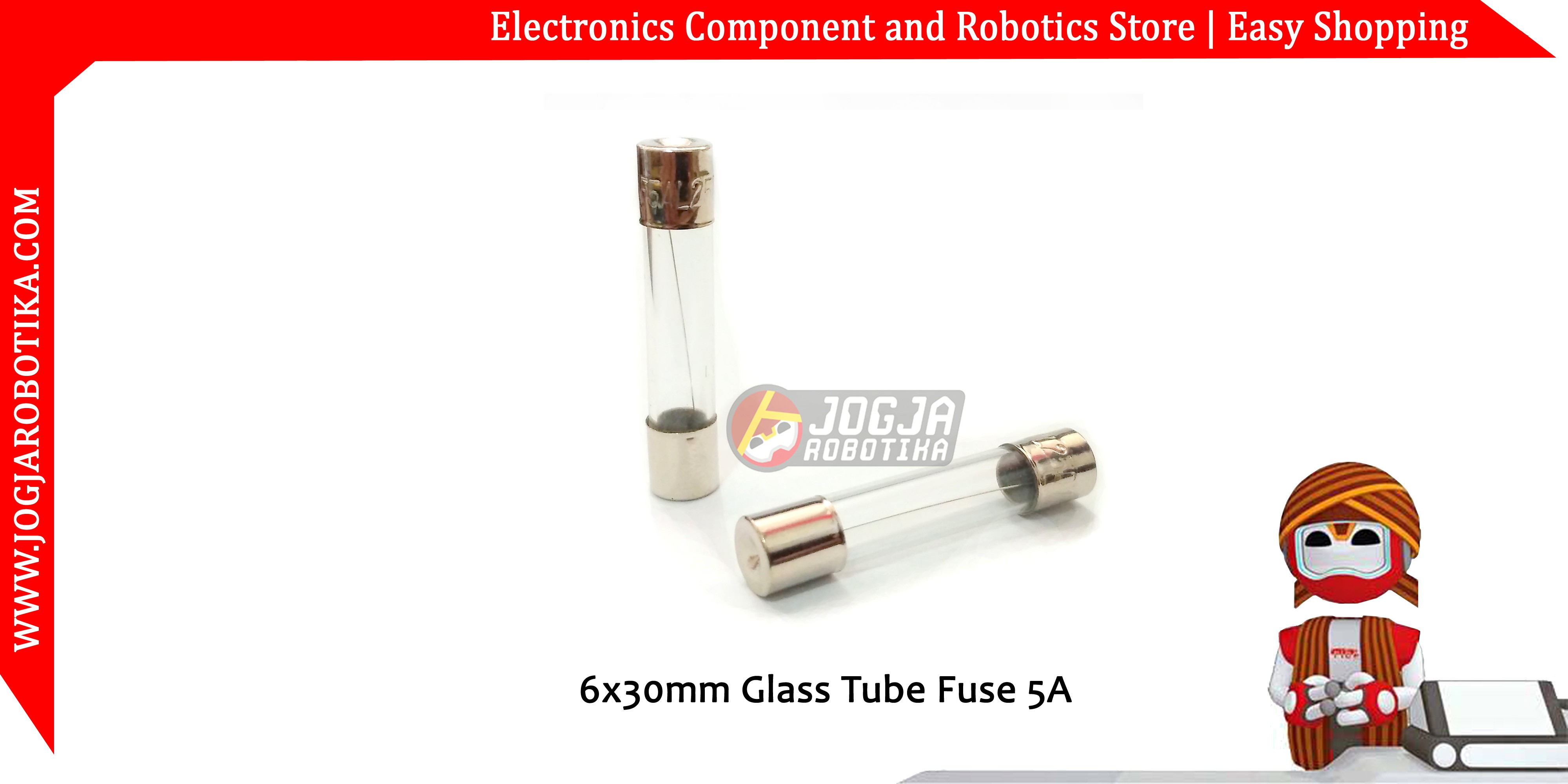6x30mm Glass Tube Fuse 5A 250V
