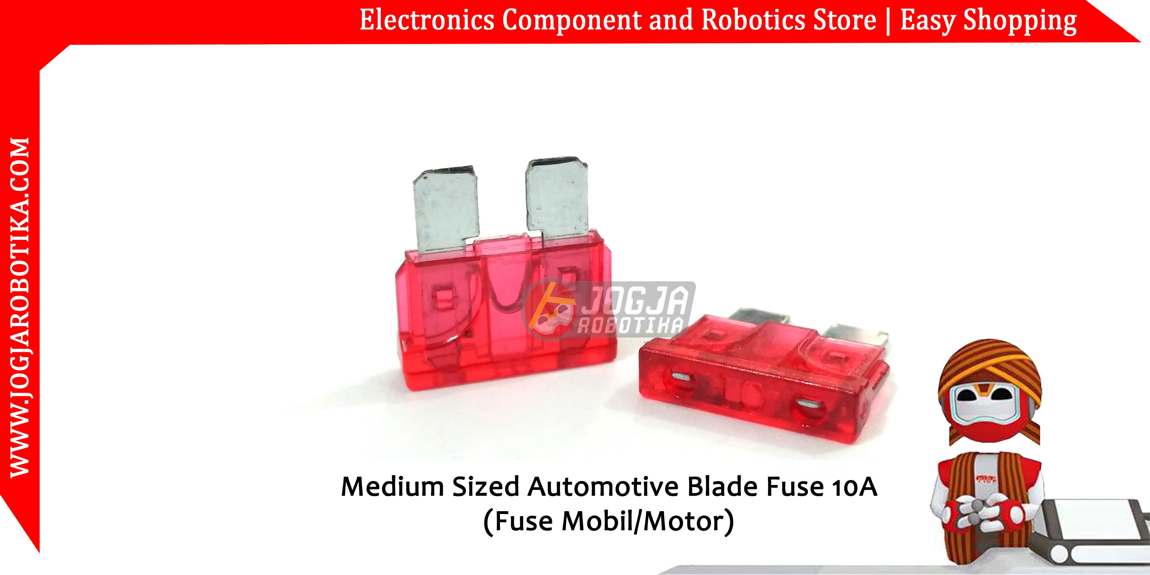 Medium Sized Automotive Blade Fuse 10A