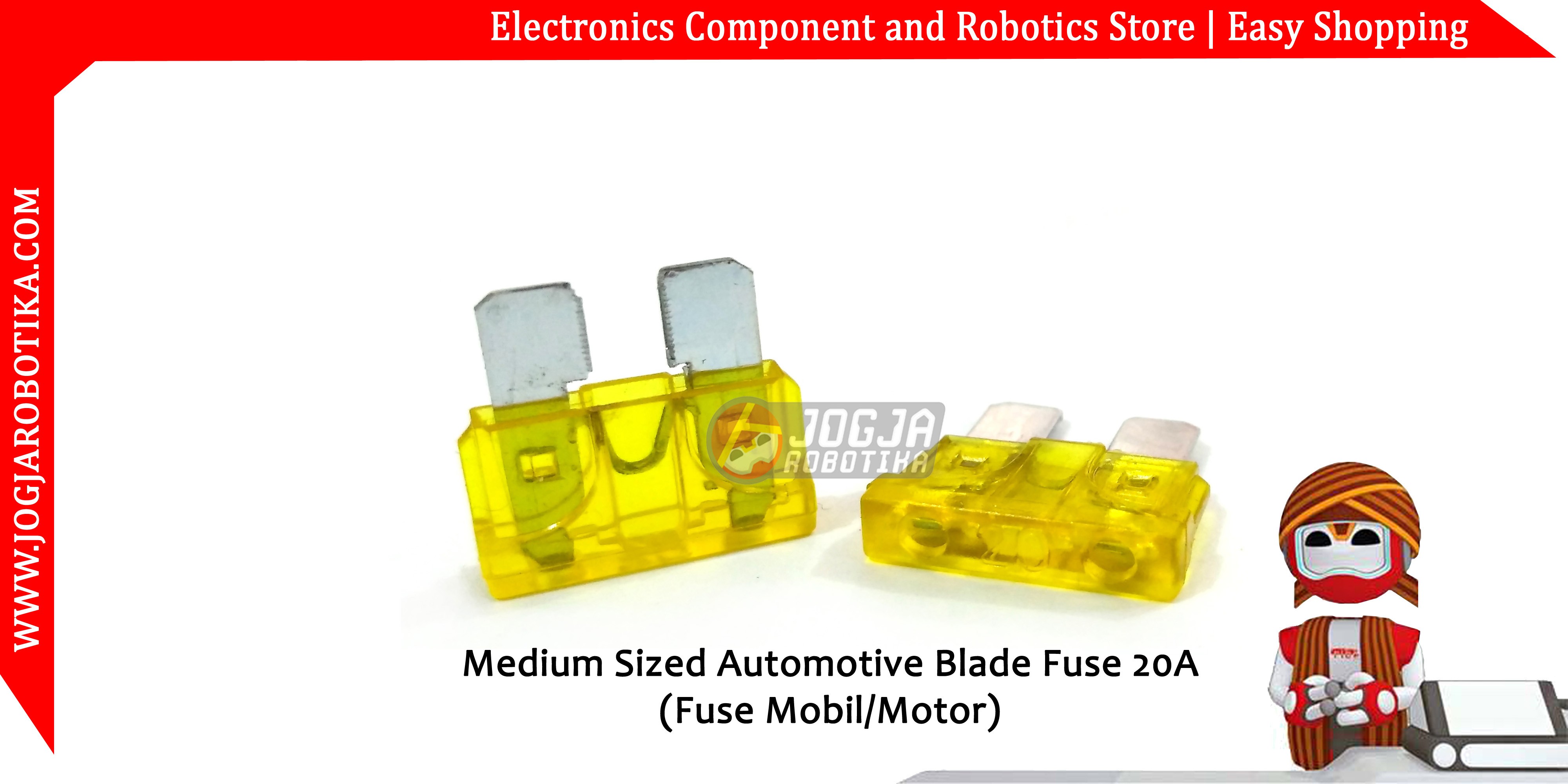 Medium Sized Automotive Blade Fuse 20A