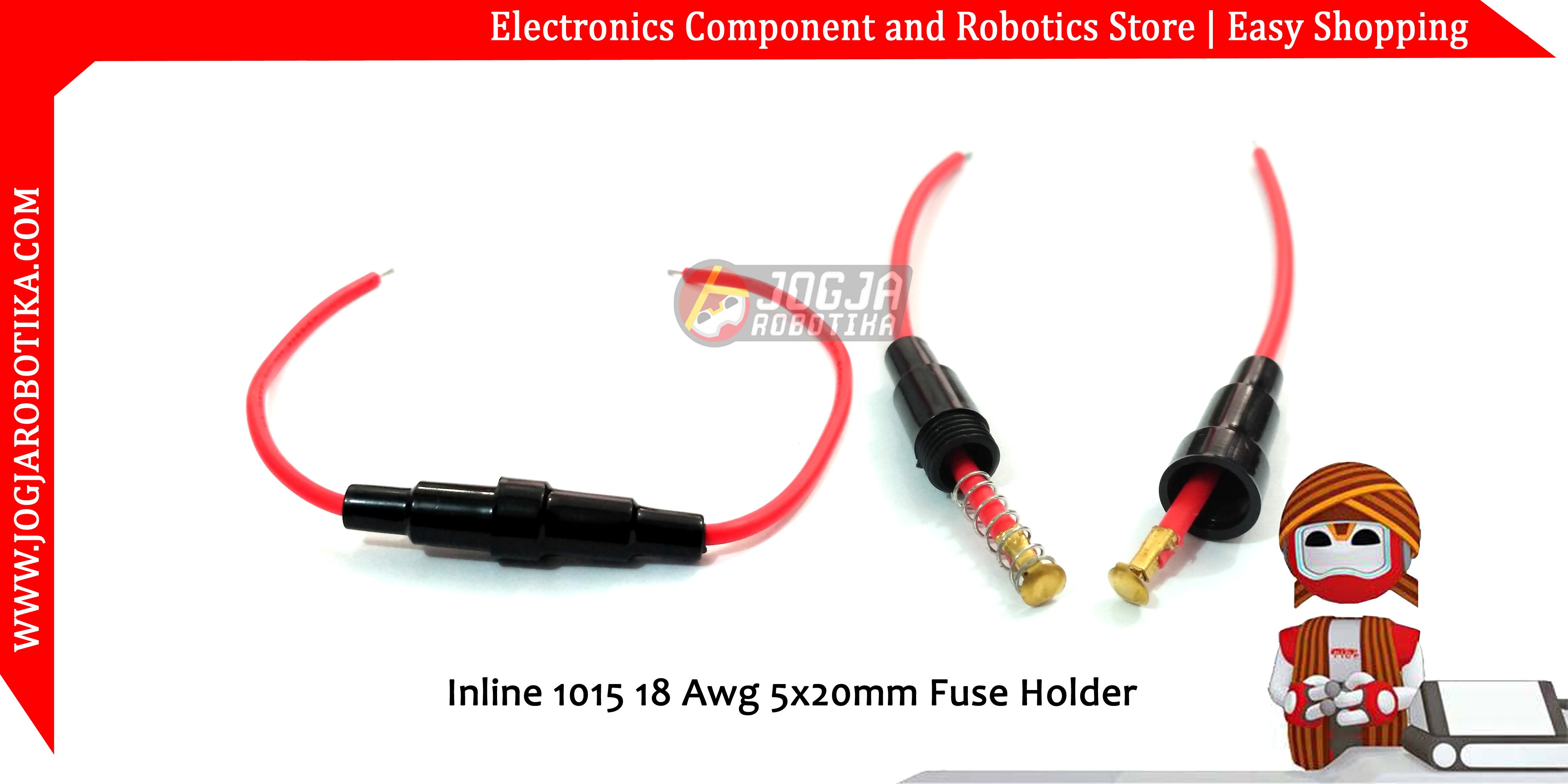 INLINE 1015 18 AWG 5X20MM FUSE HOLDER (Ready 22Awg)