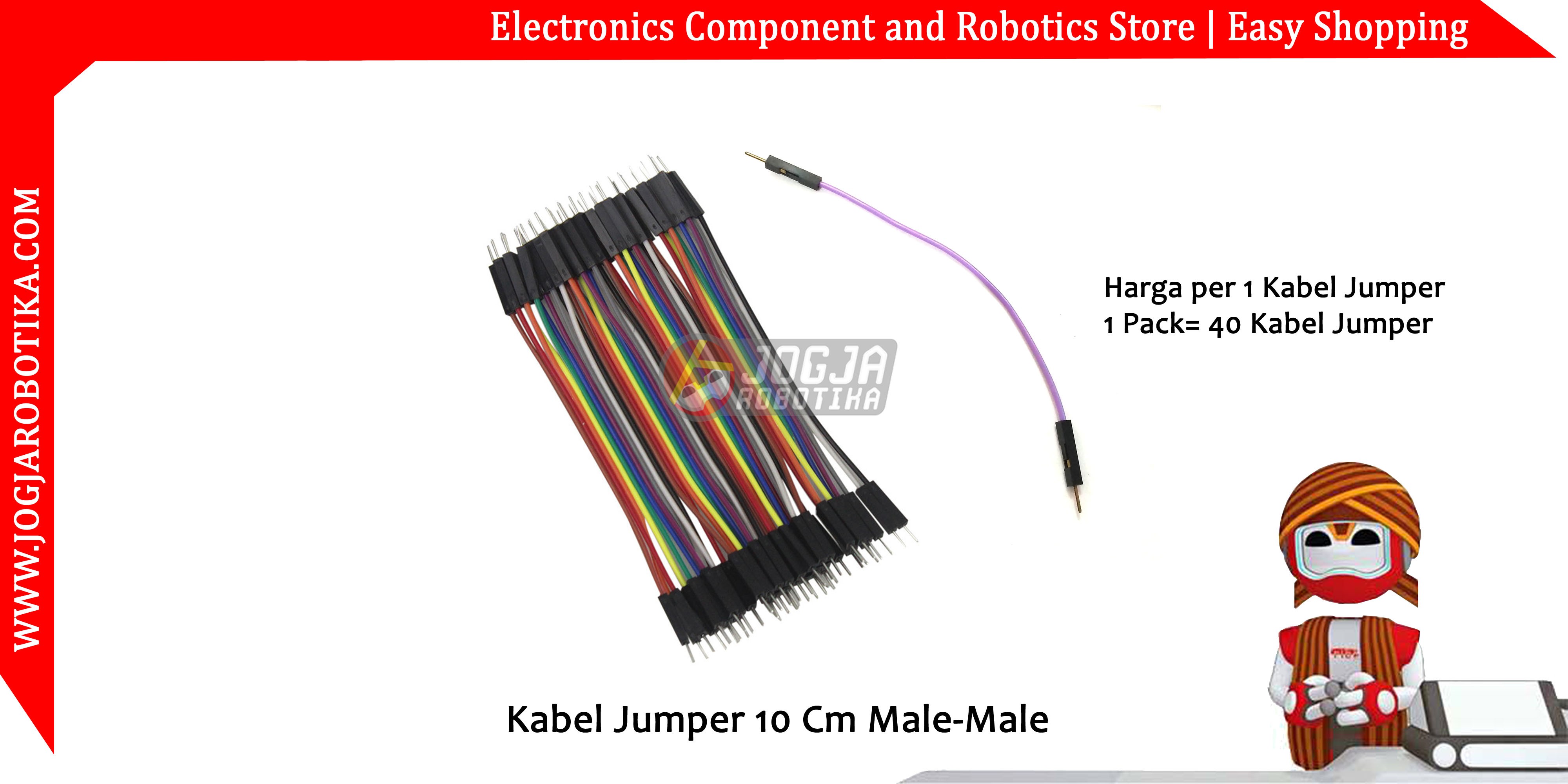 Kabel Jumper 10 Cm Male-Male Ecer 1pcs