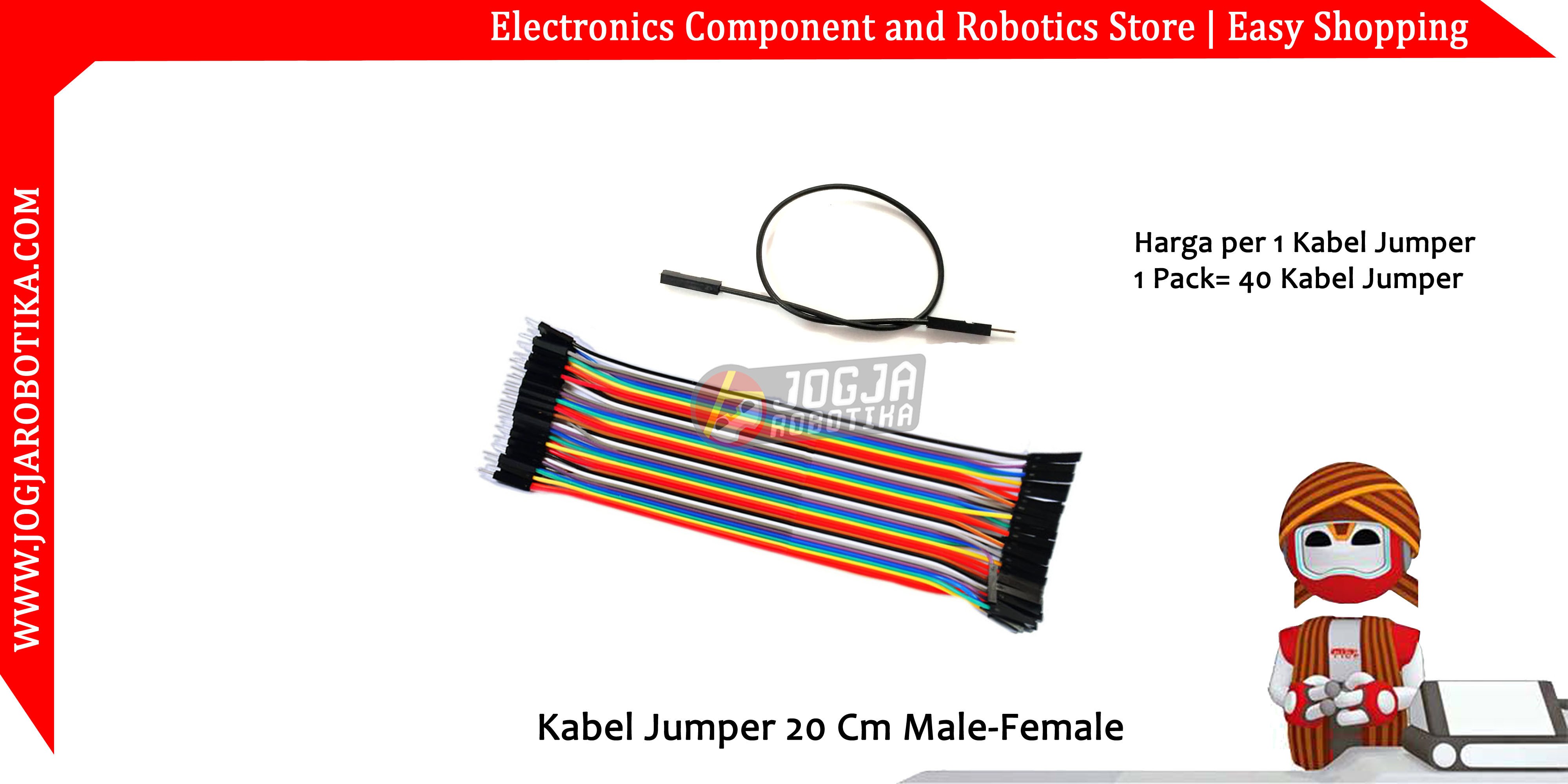 Kabel Jumper 20 Cm Male-Female Ecer 1pcs
