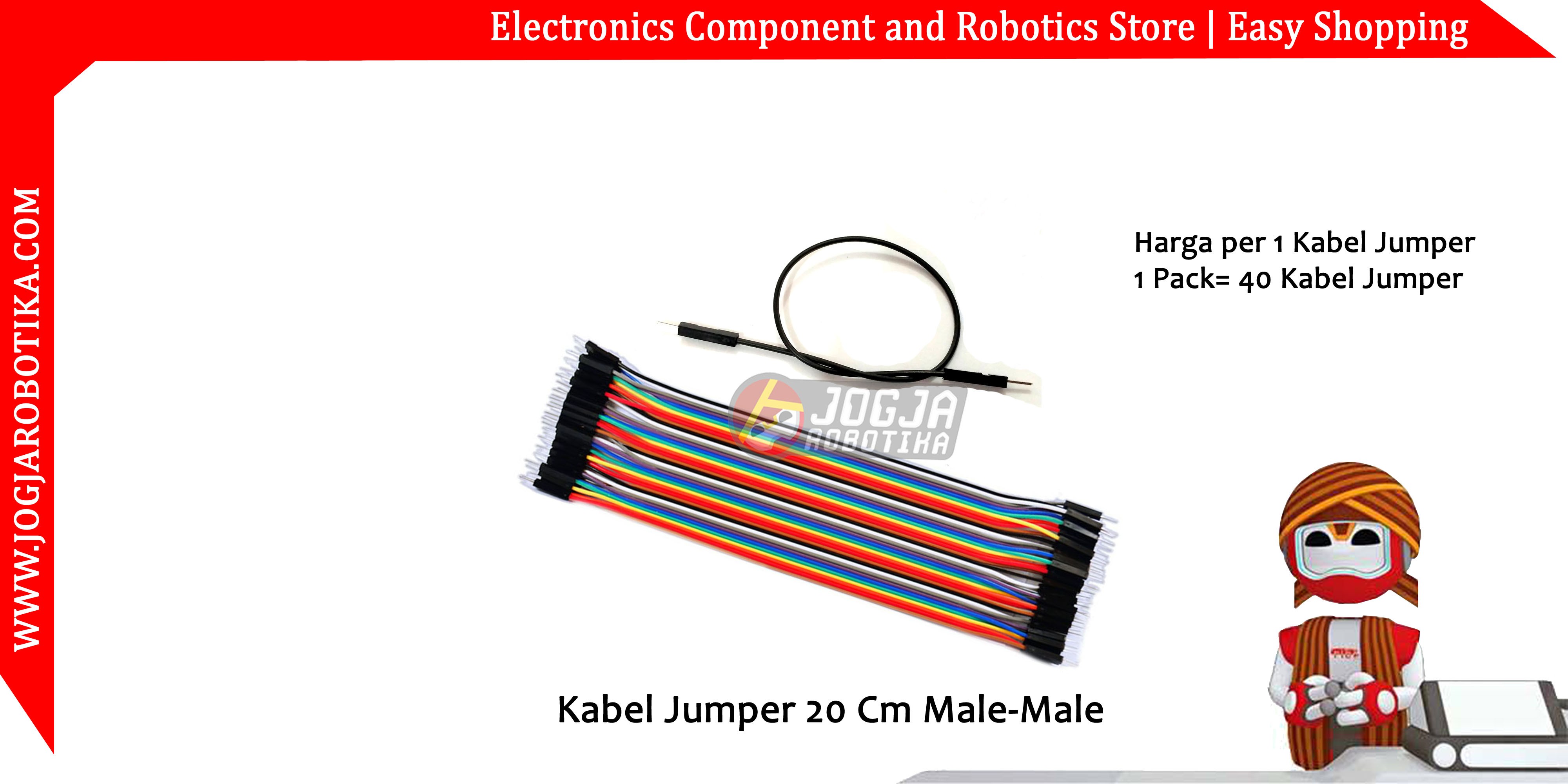 Kabel Jumper 20 Cm Male-Male Ecer 1pcs