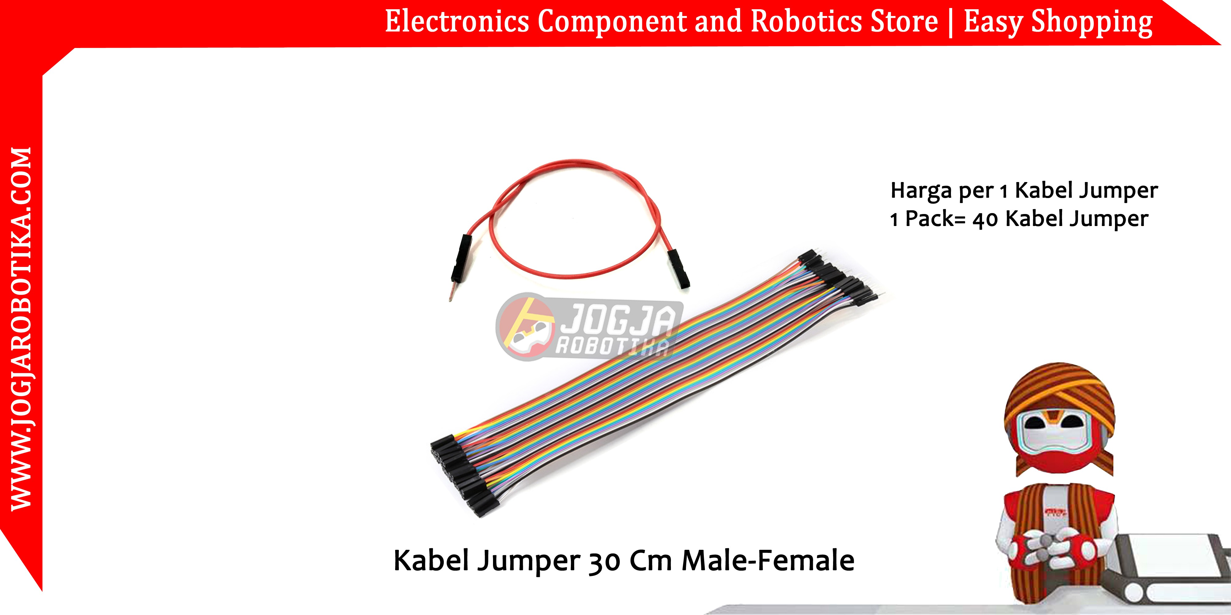 Kabel Jumper 30 Cm Male-Female Ecer 1pcs