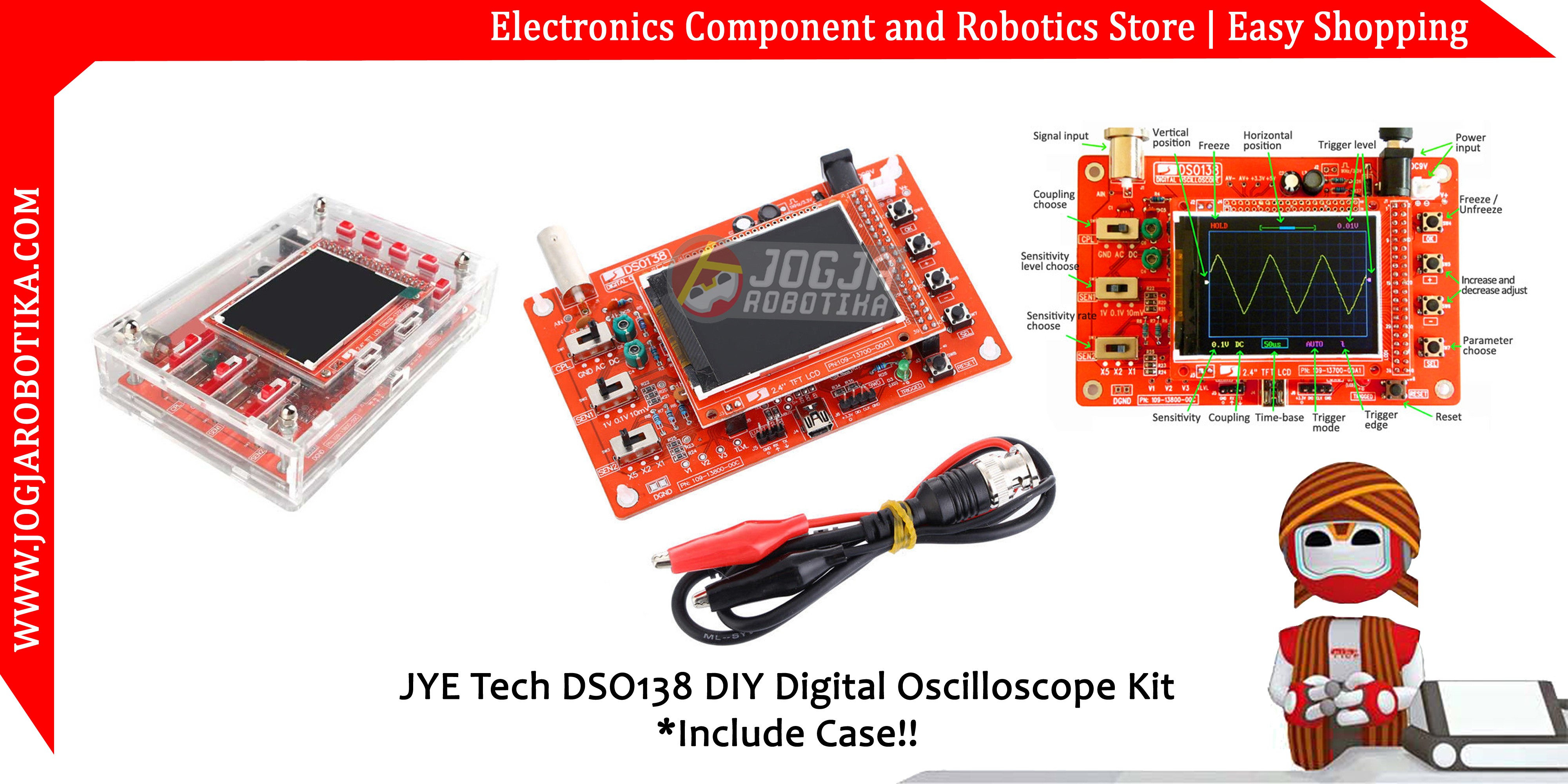 JYE Tech DSO138 DIY Digital Oscilloscope Kit