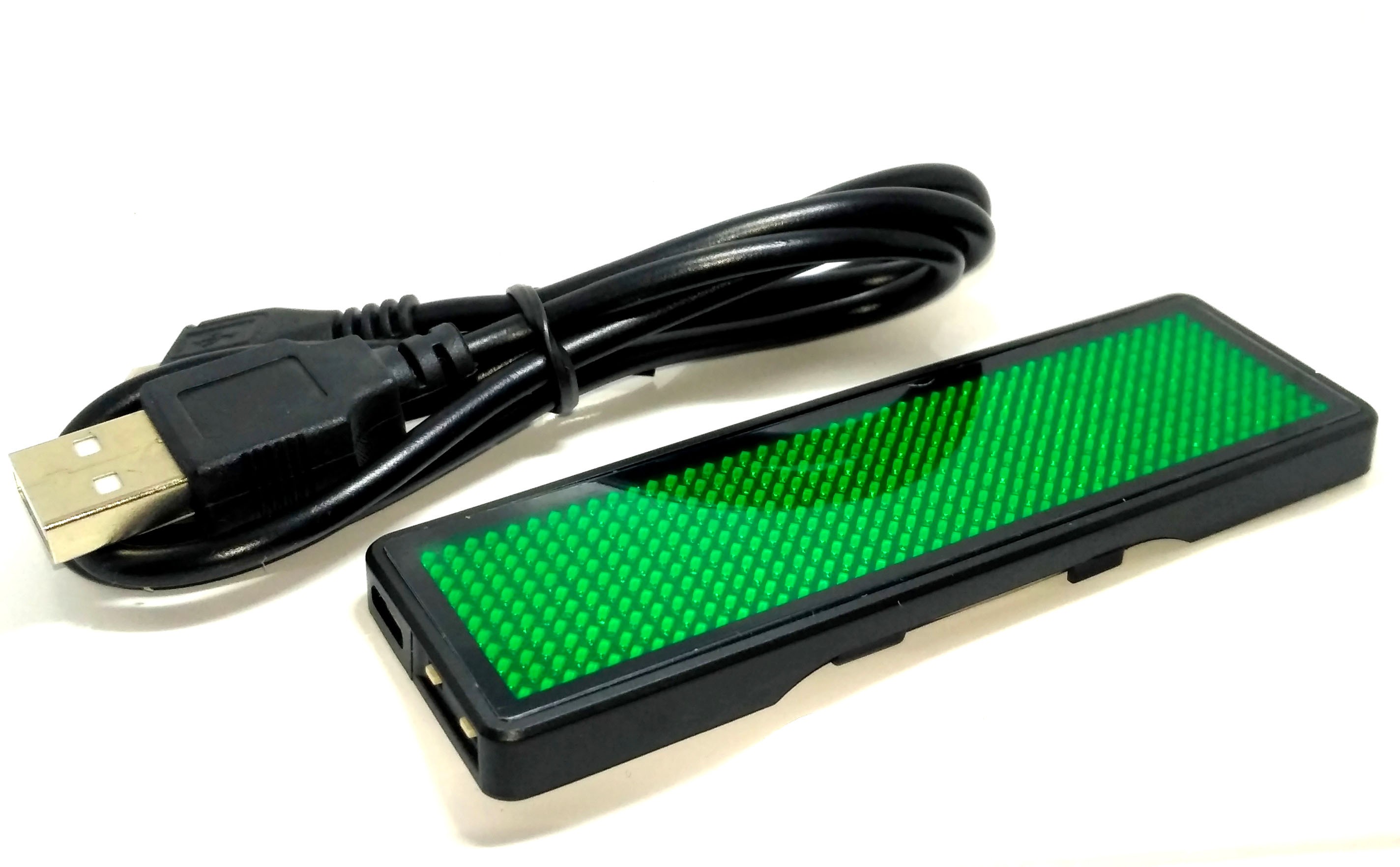 LED Name Badge-Hijau