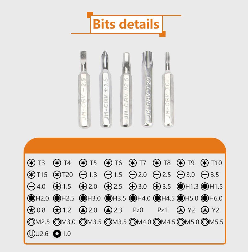 Obeng Set JAKEMY JM-8127 53 IN 1 Precision Screwdriver Set
