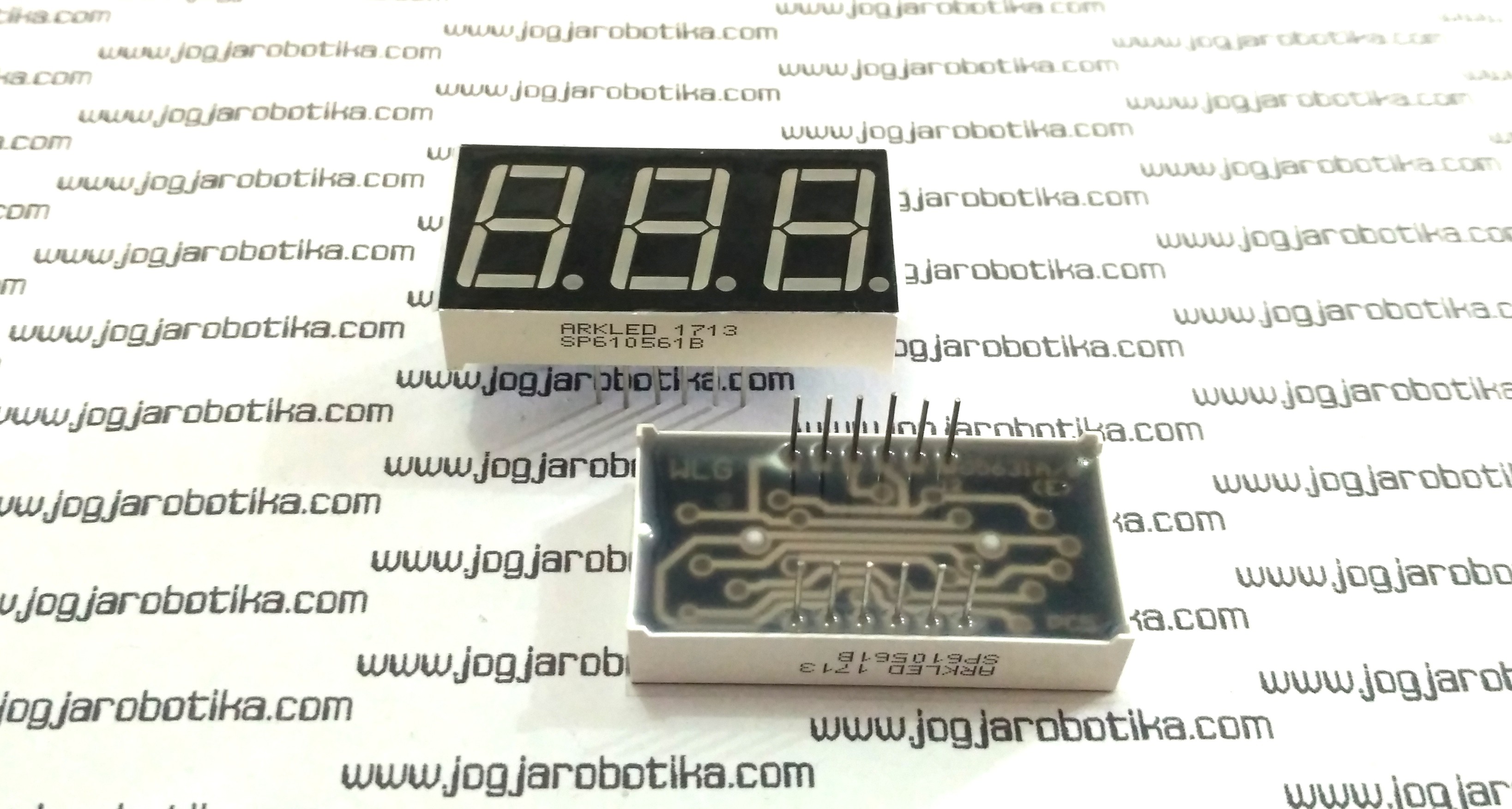 3 Digit Seven Segment Common Anoda 0.56 Inch - Biru