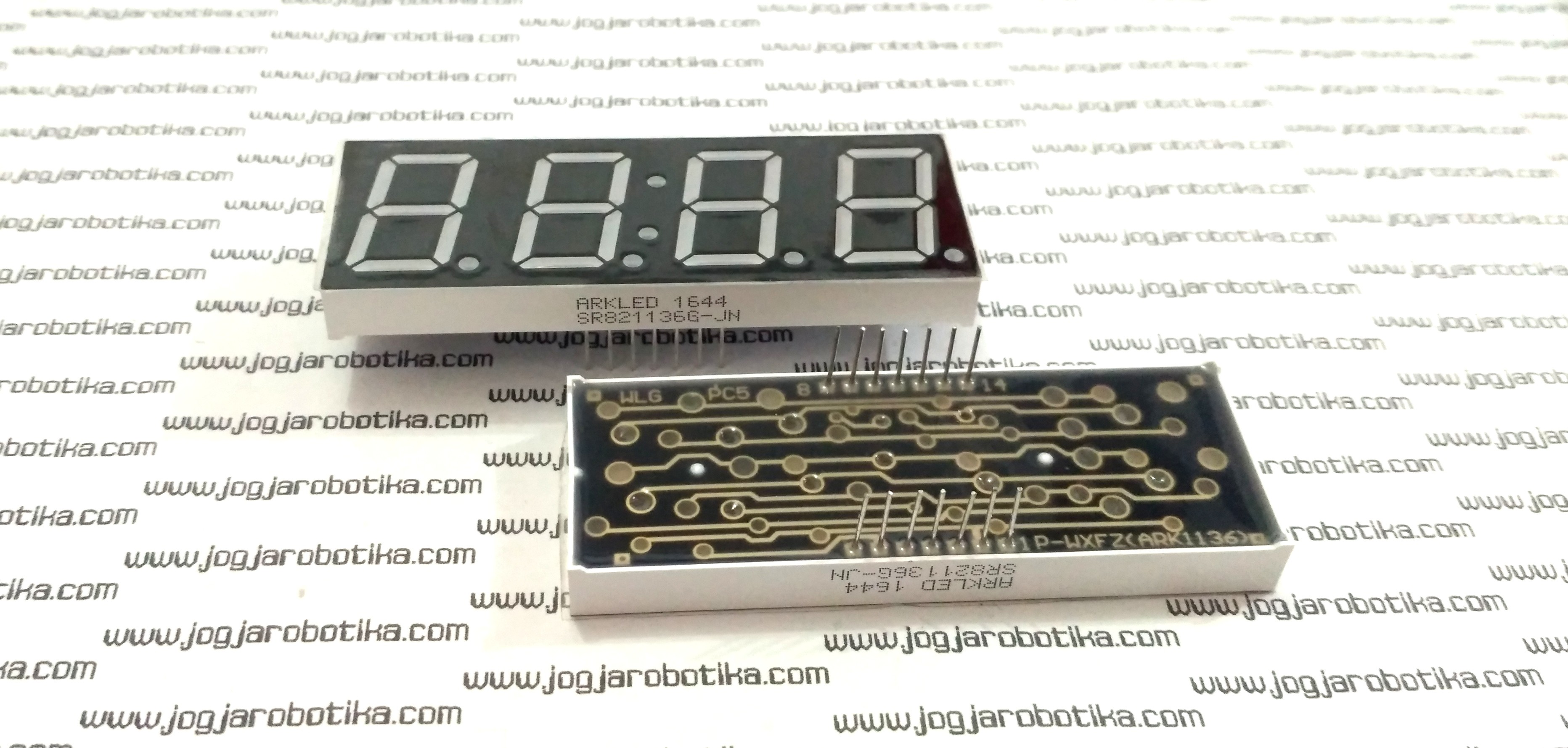 4 Digit Seven Segment Jam Common Katoda 0.8 Inch- Hijau (Pure Green)
