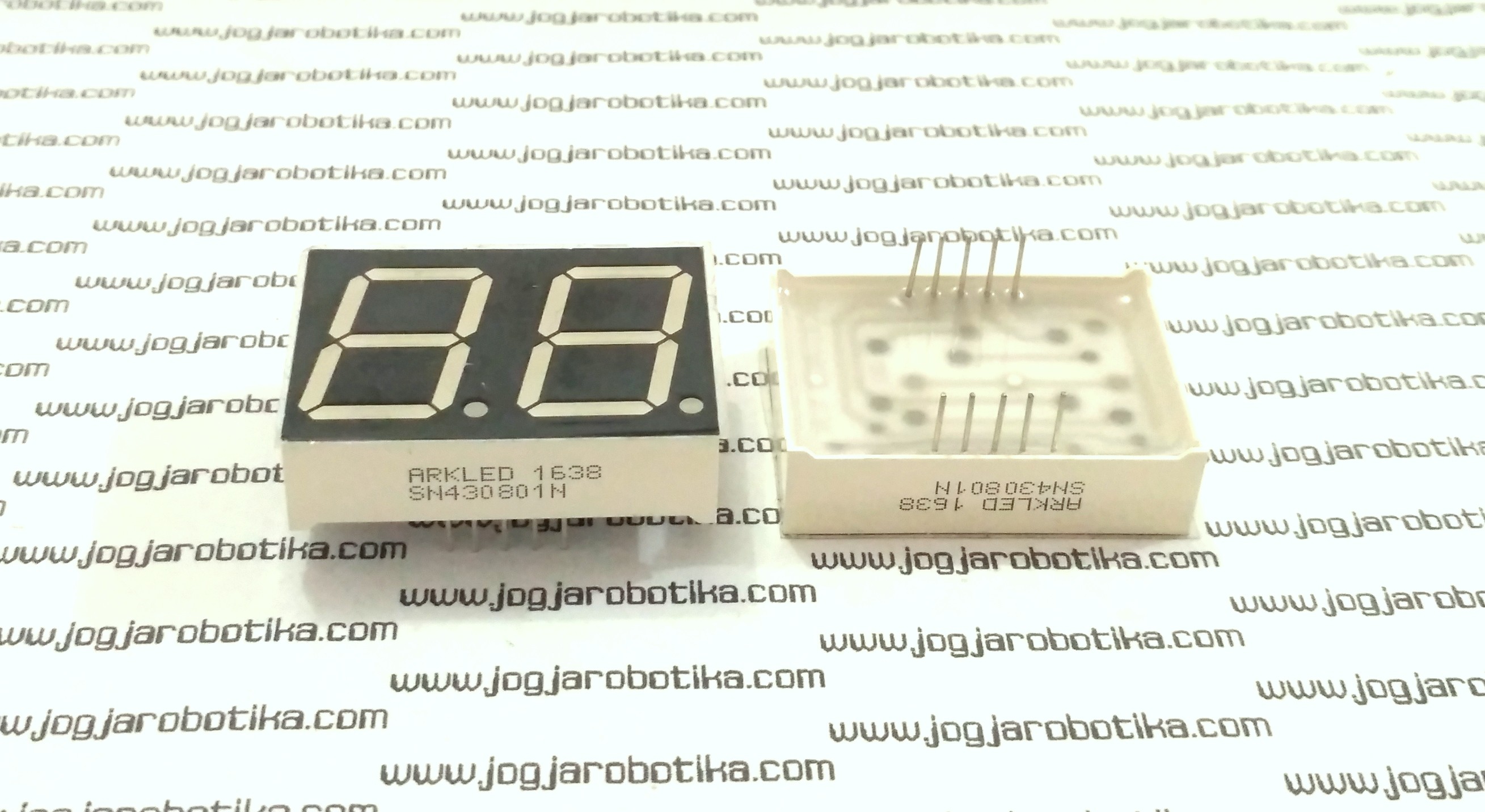 2 Digit Seven Segment Common Anoda 0.8 inch - Merah