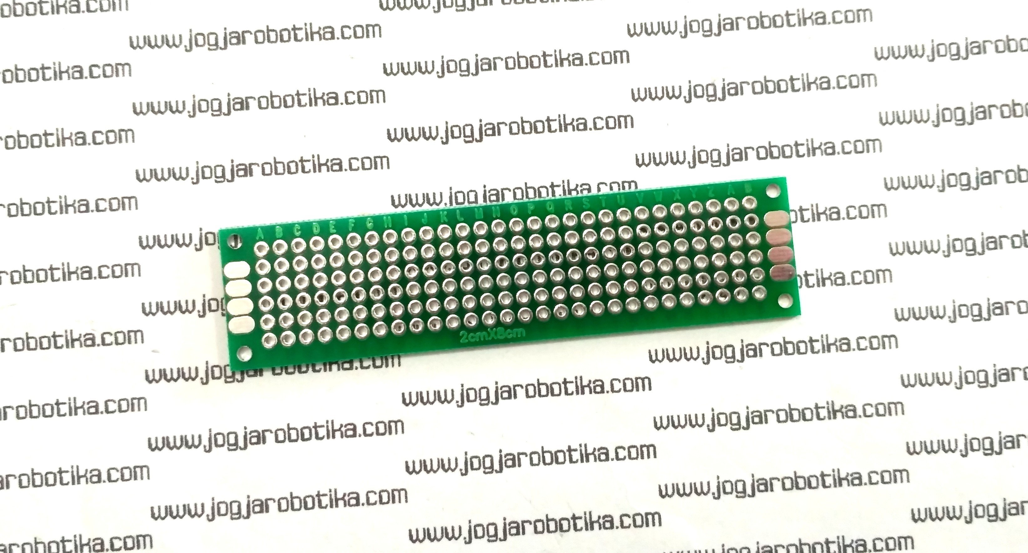 PCB Lubang IC 2x8Cm FR4 Double Layer