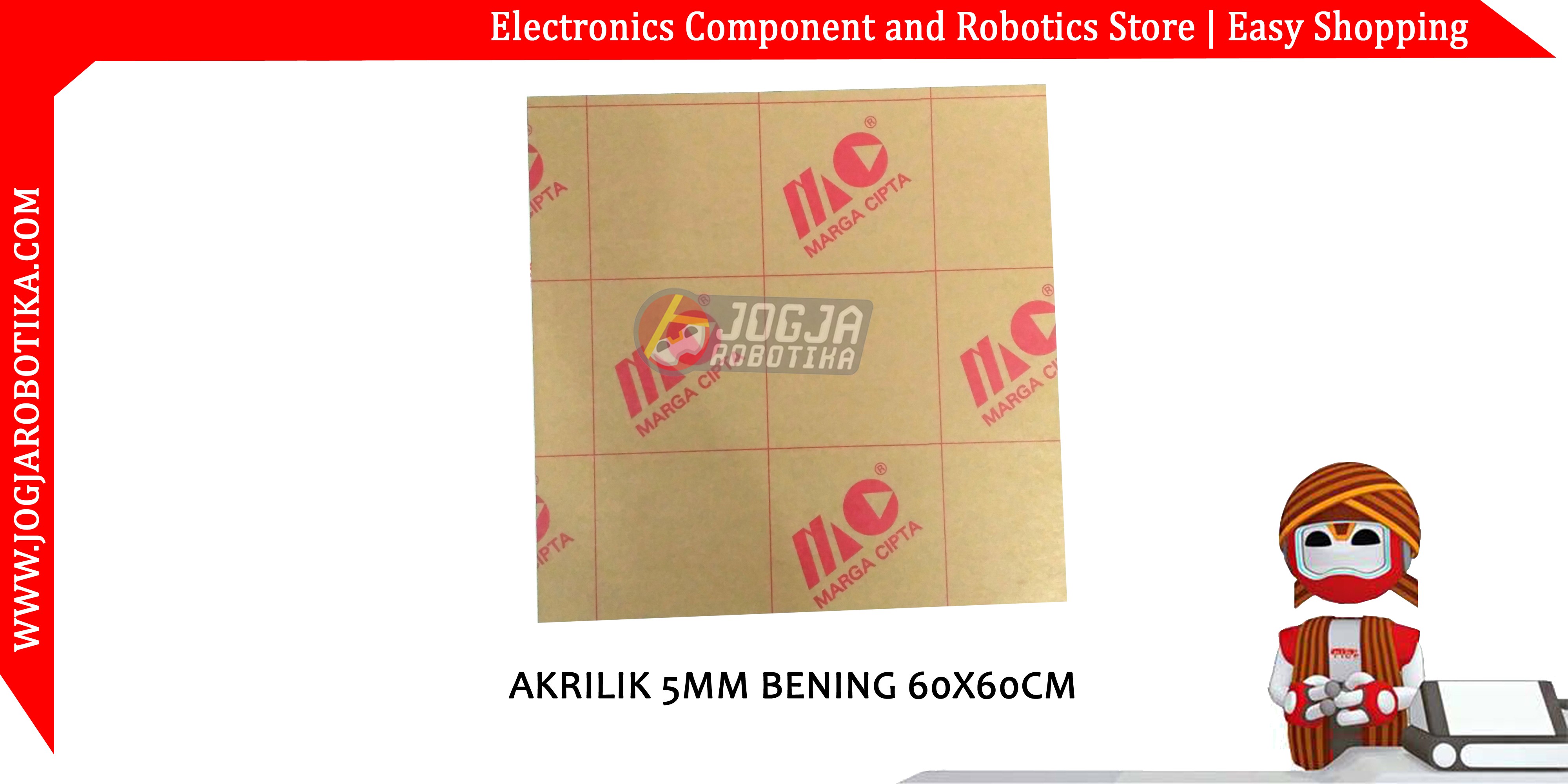 AKRILIK 5MM BENING 60X60CM