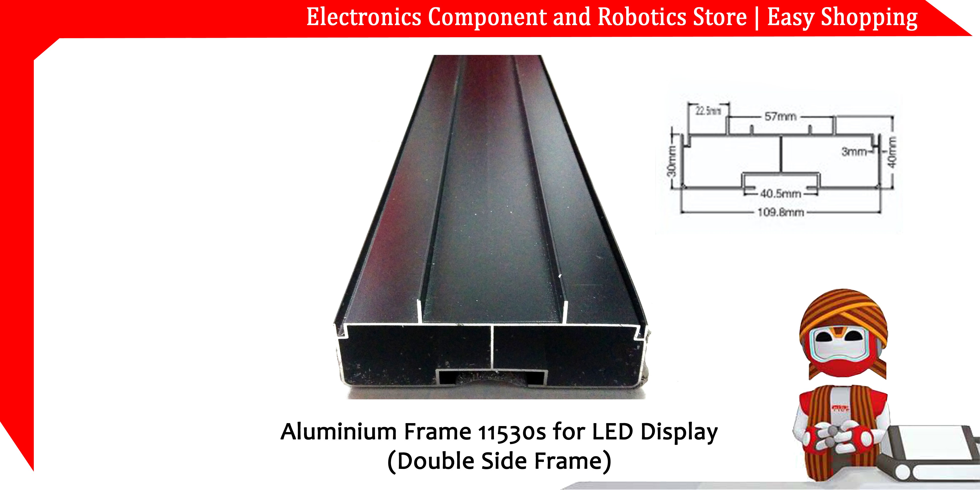 Aluminium Frame 11530s for LED Display (Double Side Frame)