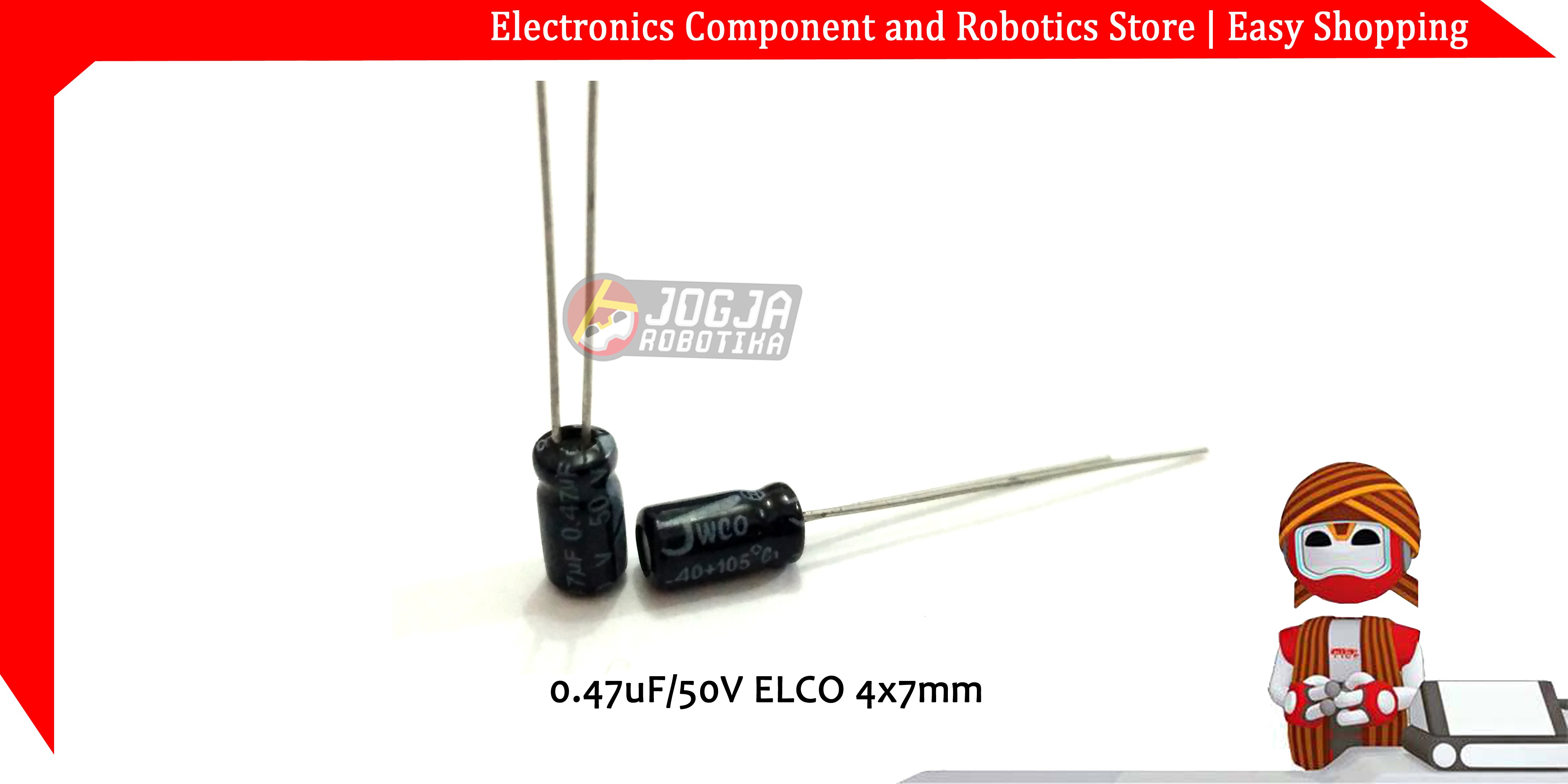 0.47uF/50V ELCO 4x7mm