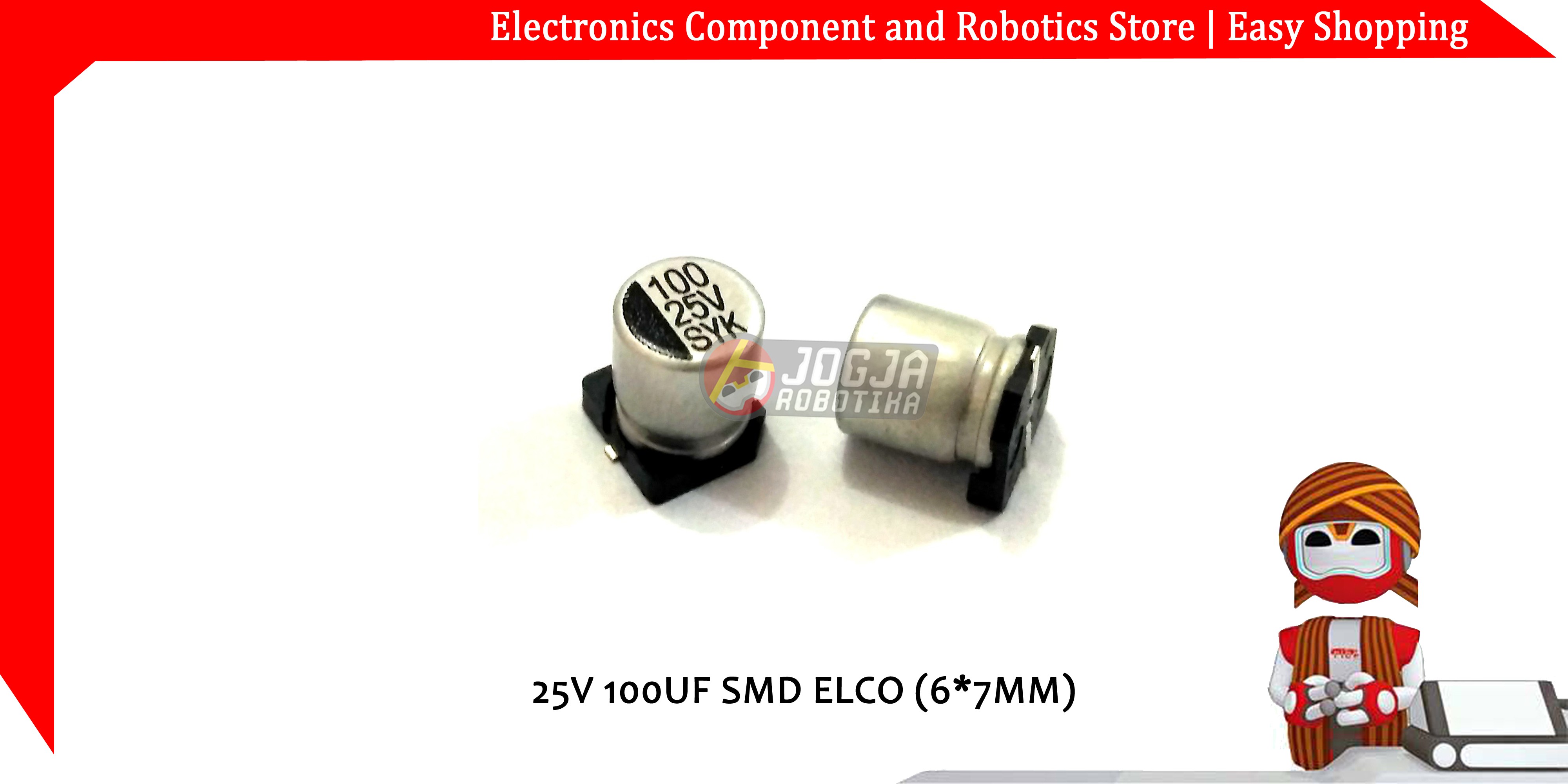 25V 100UF SMD ELCO (6*7MM)