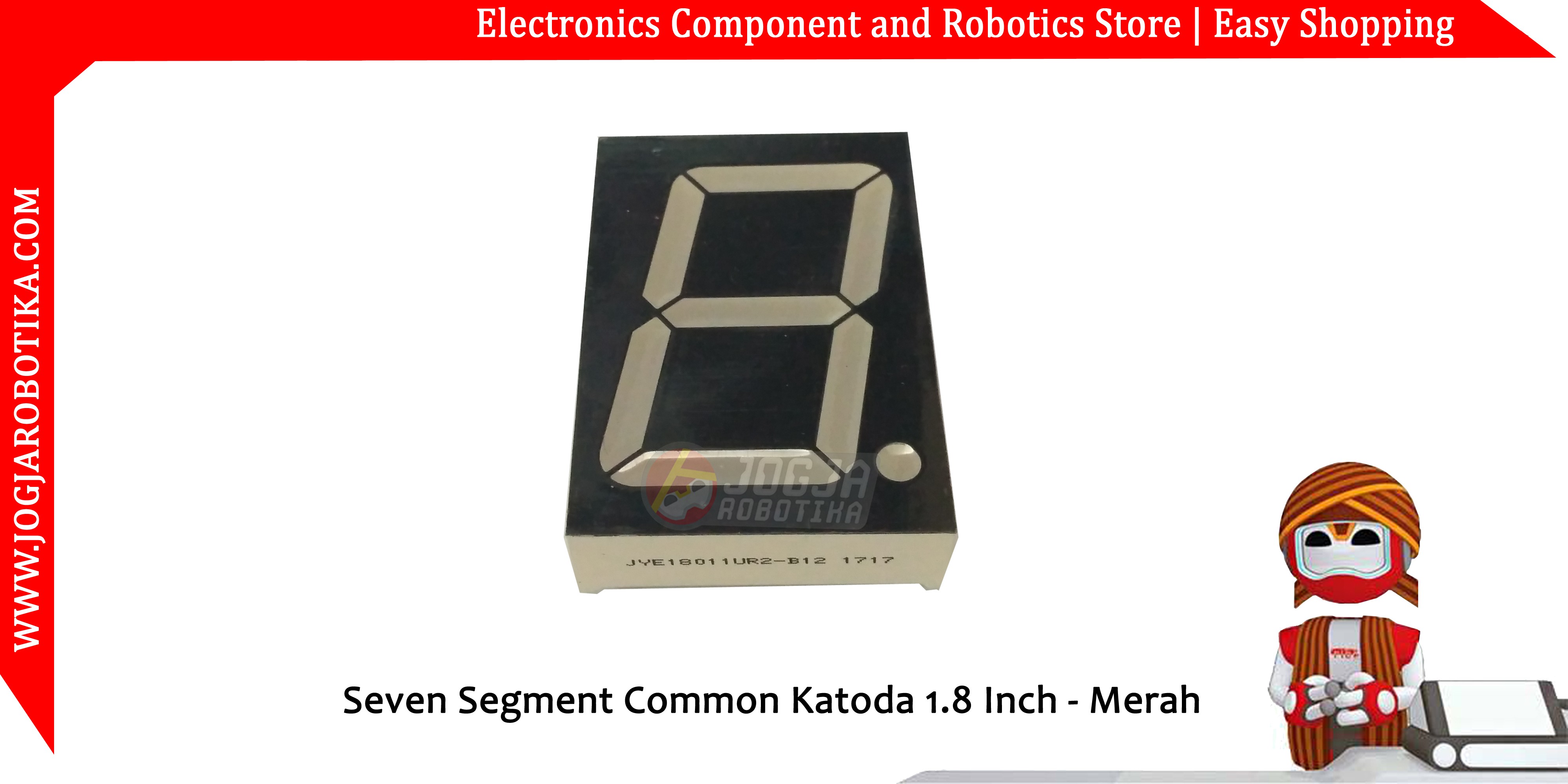 Seven Segment Common Katoda 1.8 Inch - Merah
