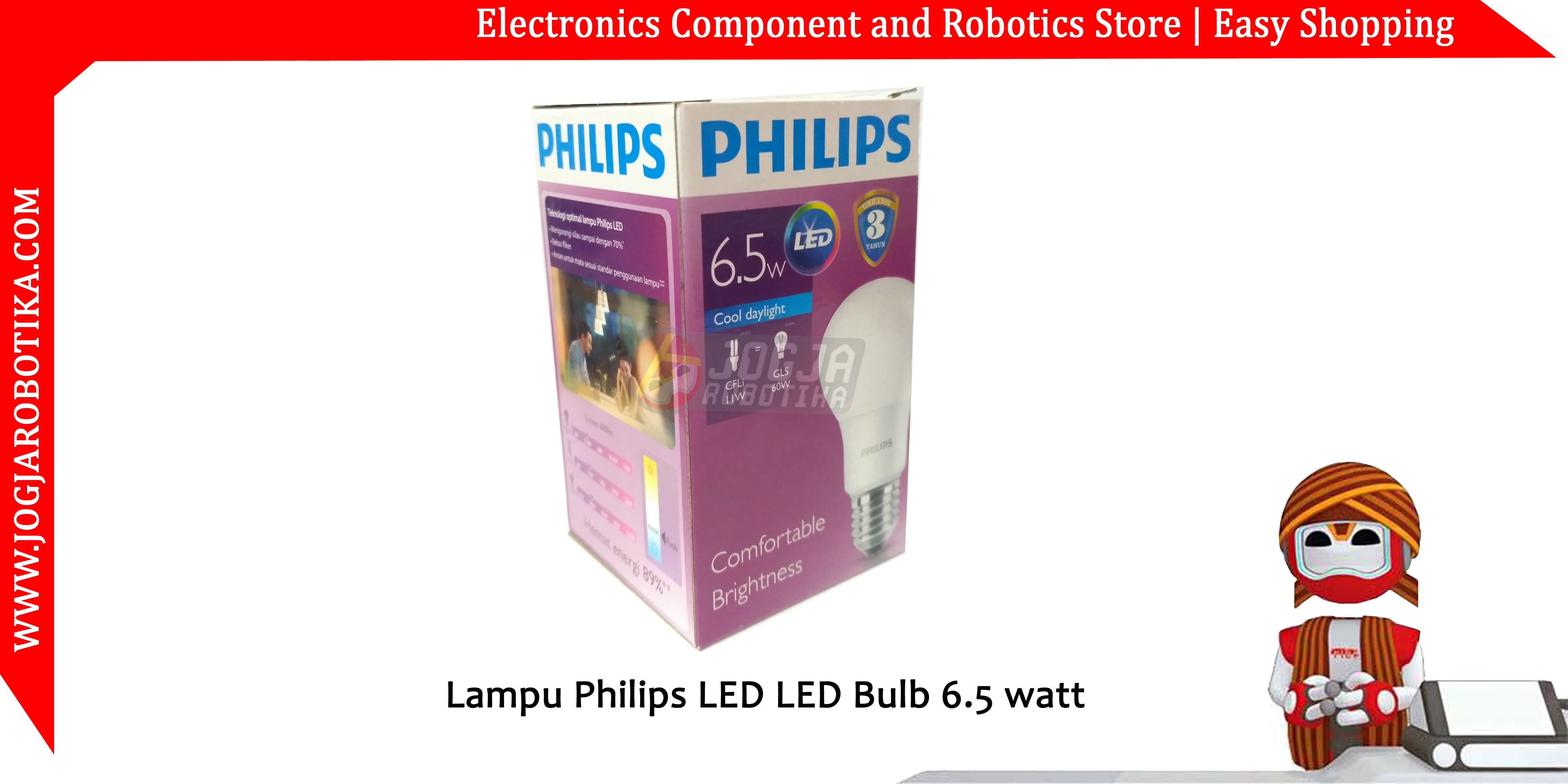 Lampu LED Bulb 6.5watt PHILIPS