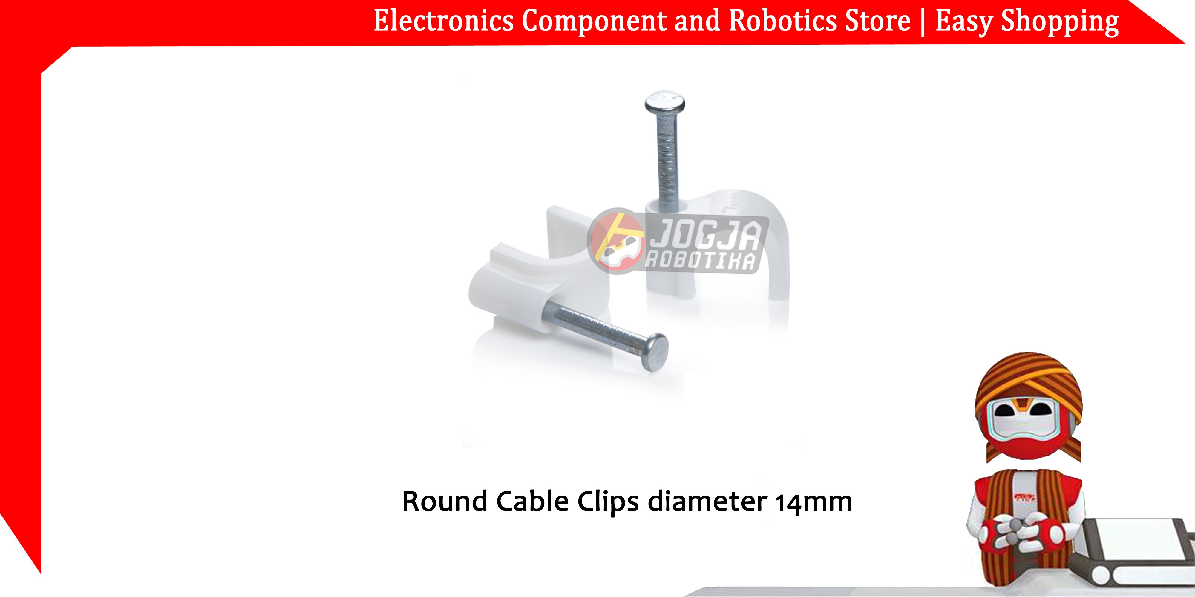 Round Cable Clips diameter 14mm