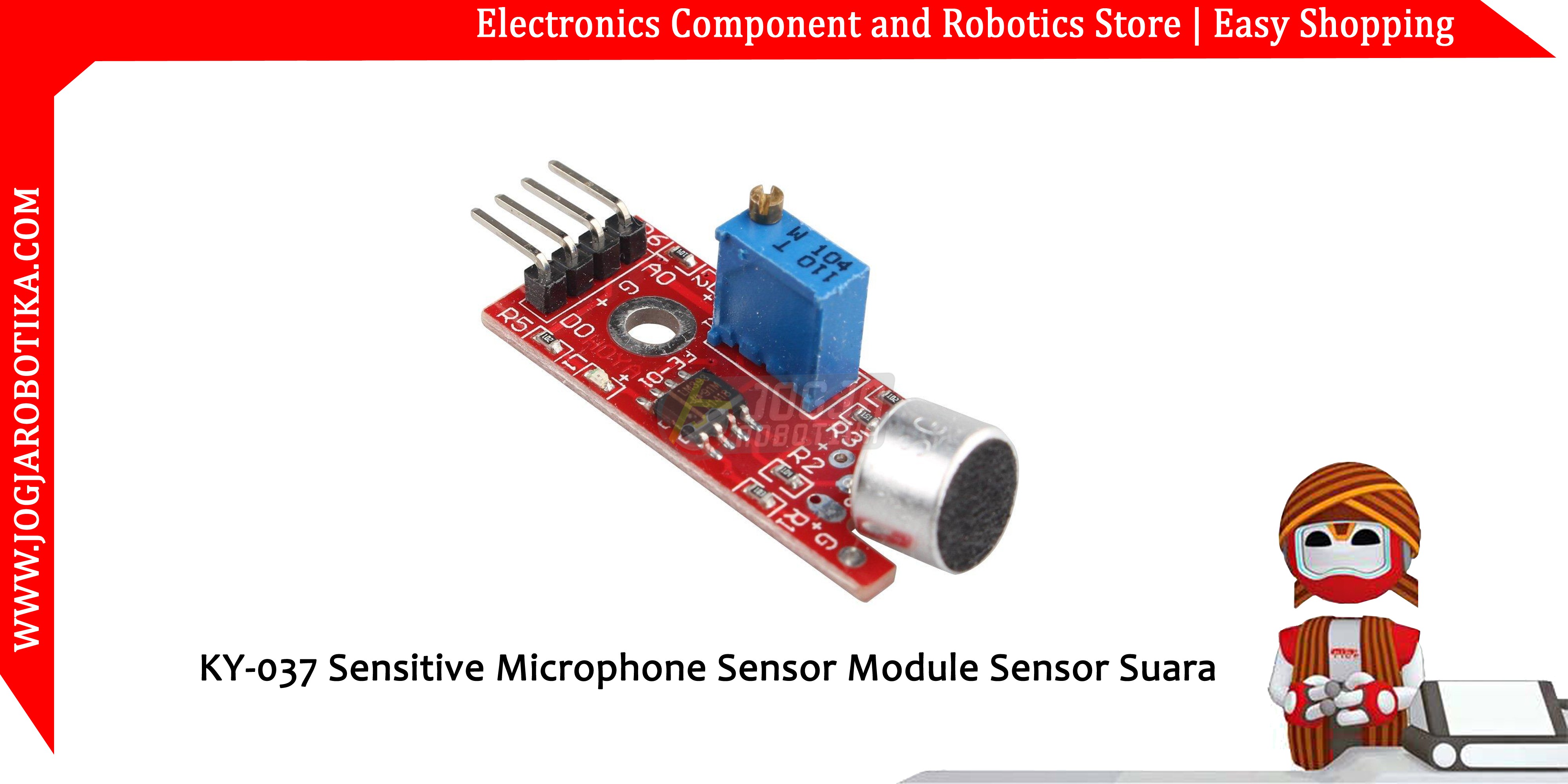 KY-037 Sensitive Microphone Sensor Module Sensor Suara