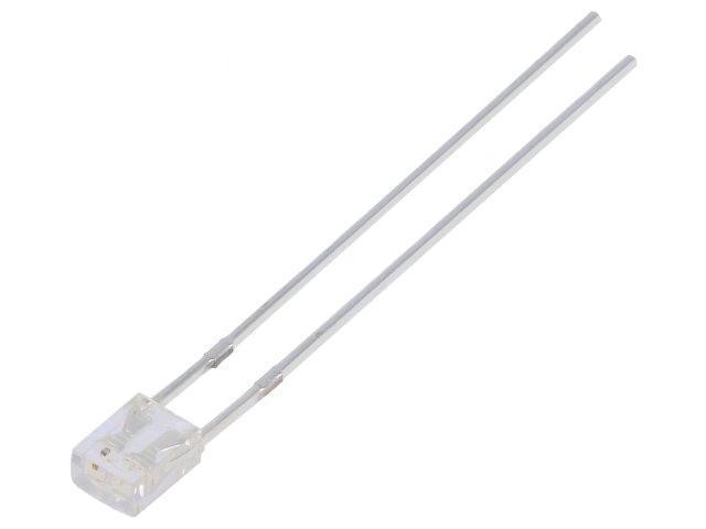 LED Persegi Kotak 2x3x4mm Pure Green Water Clear Flangeless Rectangular