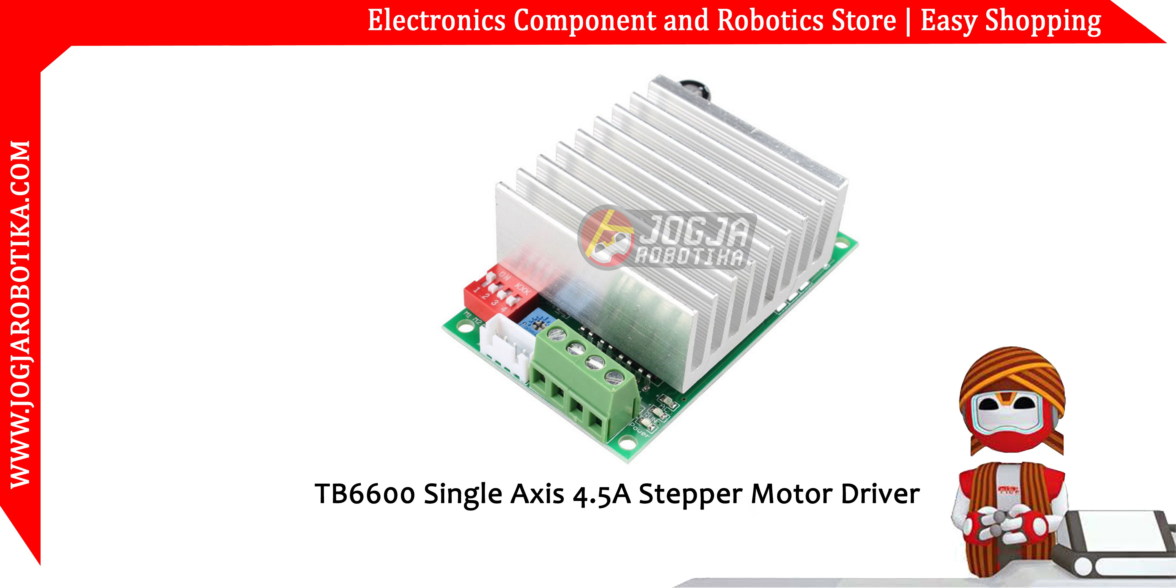 TB6600 Single Axis 4.5A Stepper Motor Driver
