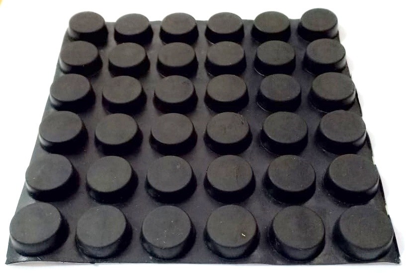 Kaki Karet 19x16x7.2mm Rubber Feet Pads Sticky Silicone Shock Absorber Black