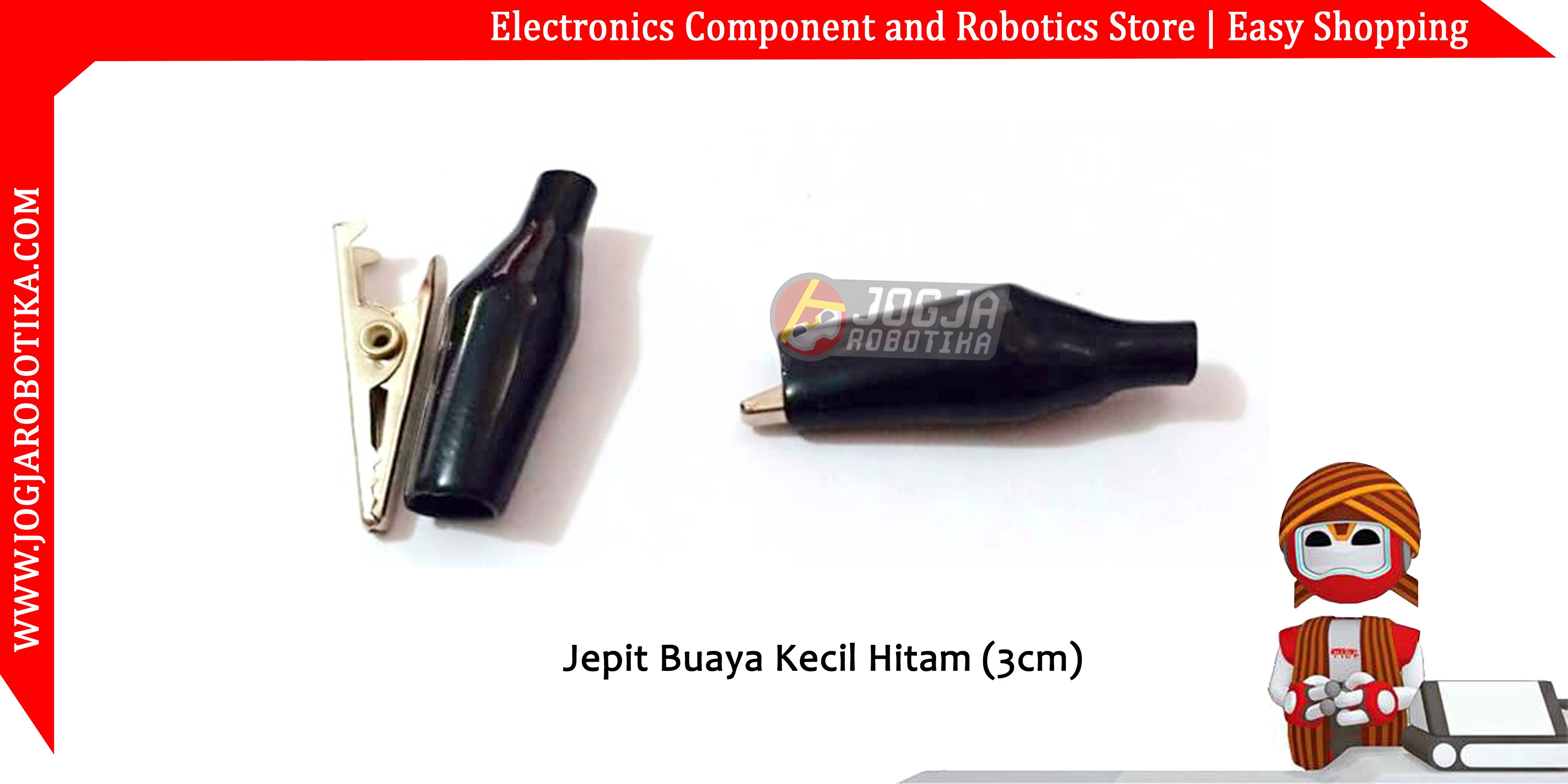 Jepit Buaya Kecil Hitam (3cm)