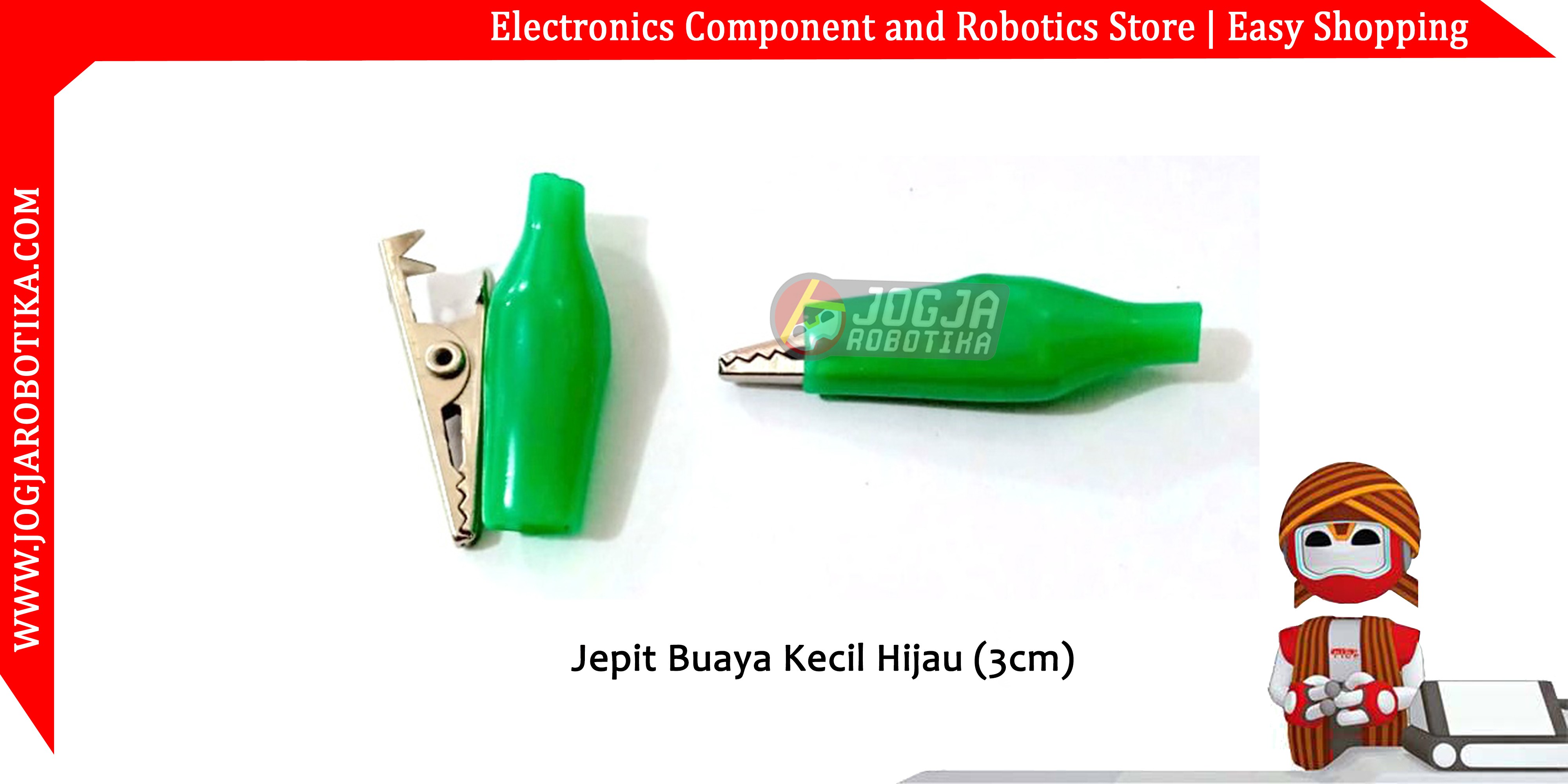 Jepit Buaya Kecil Hijau (3cm)