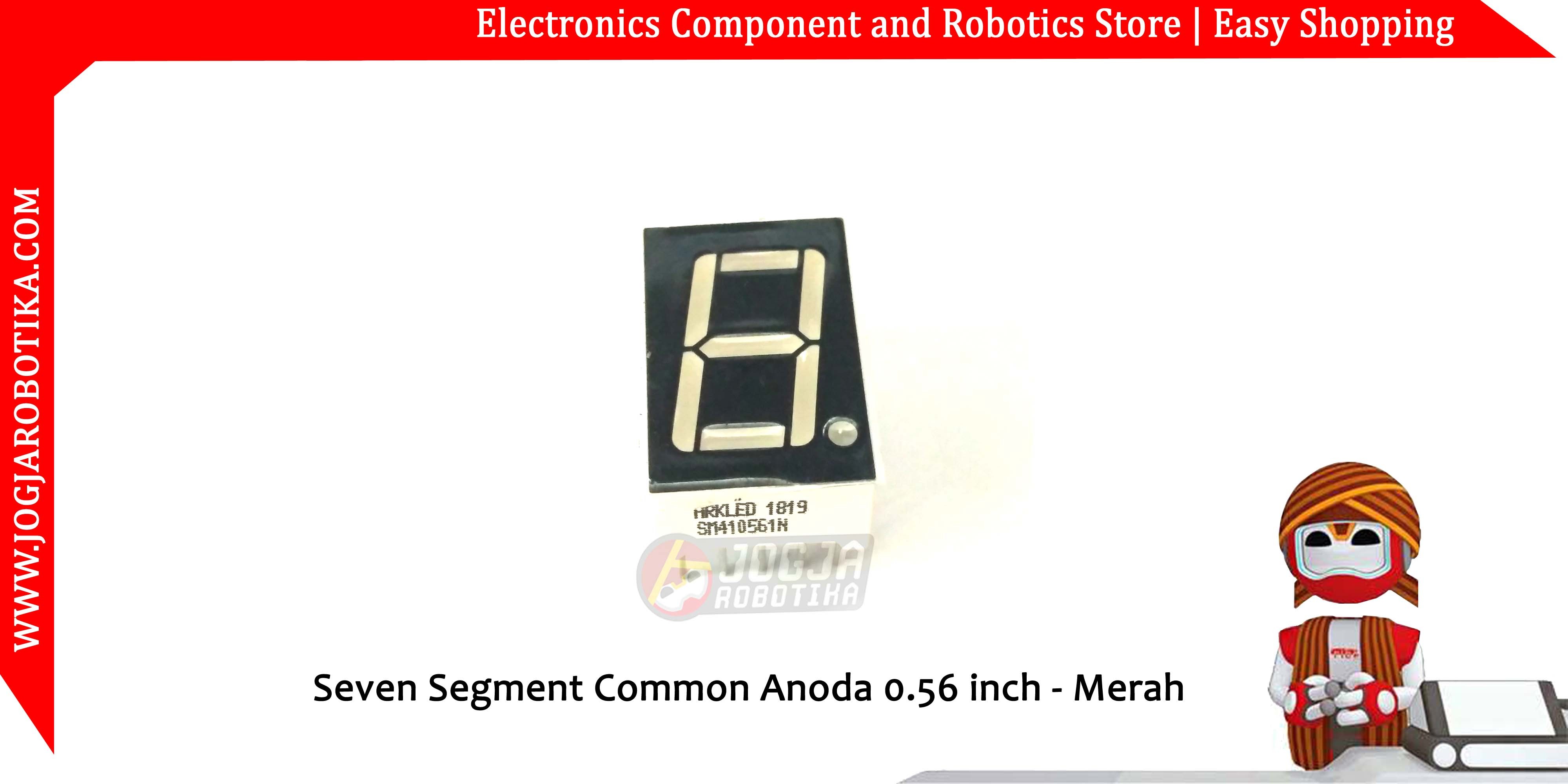 Seven Segment Common Anoda 0.56 inch - Merah