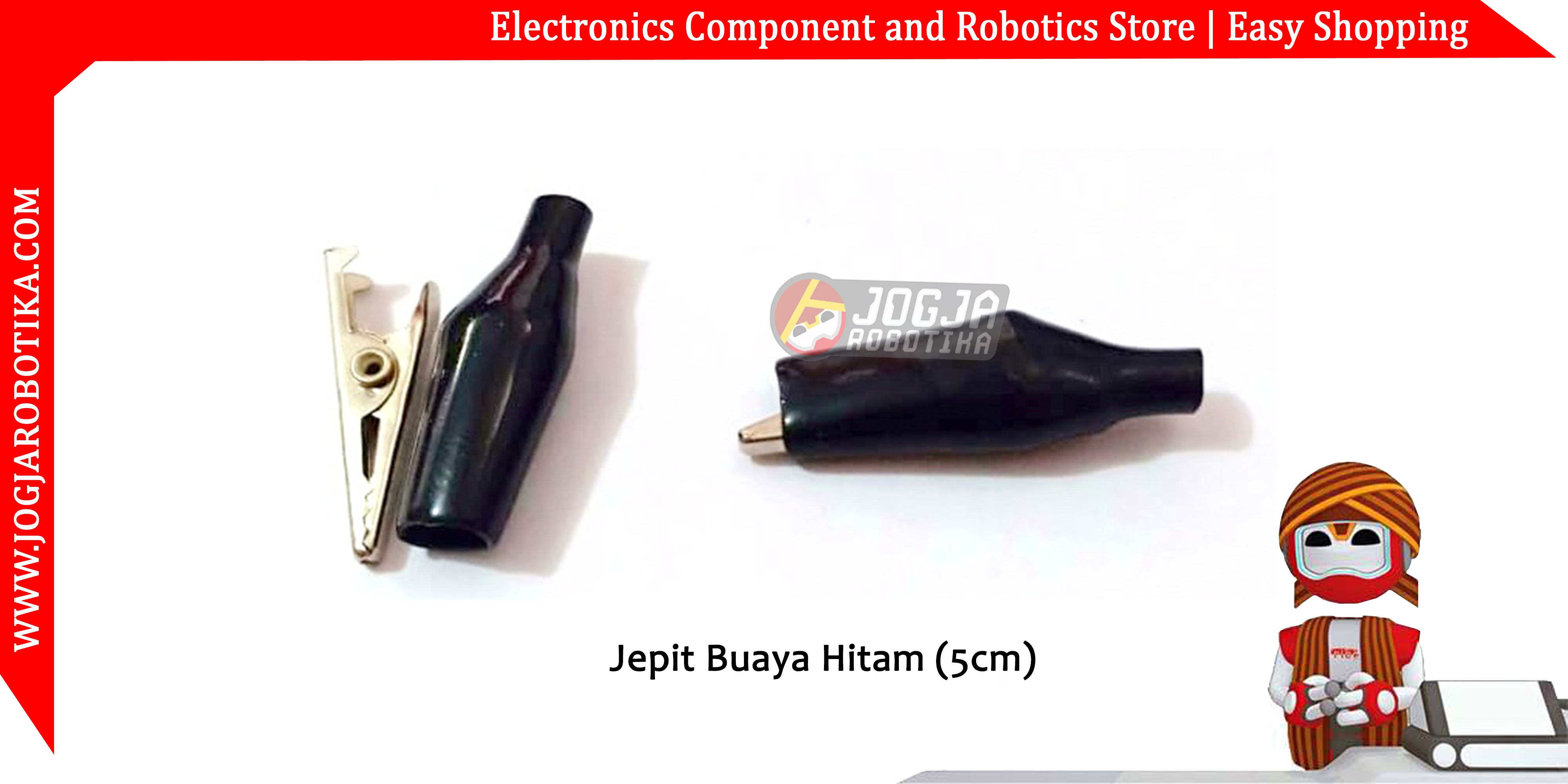 Jepit Buaya Hitam (5cm)