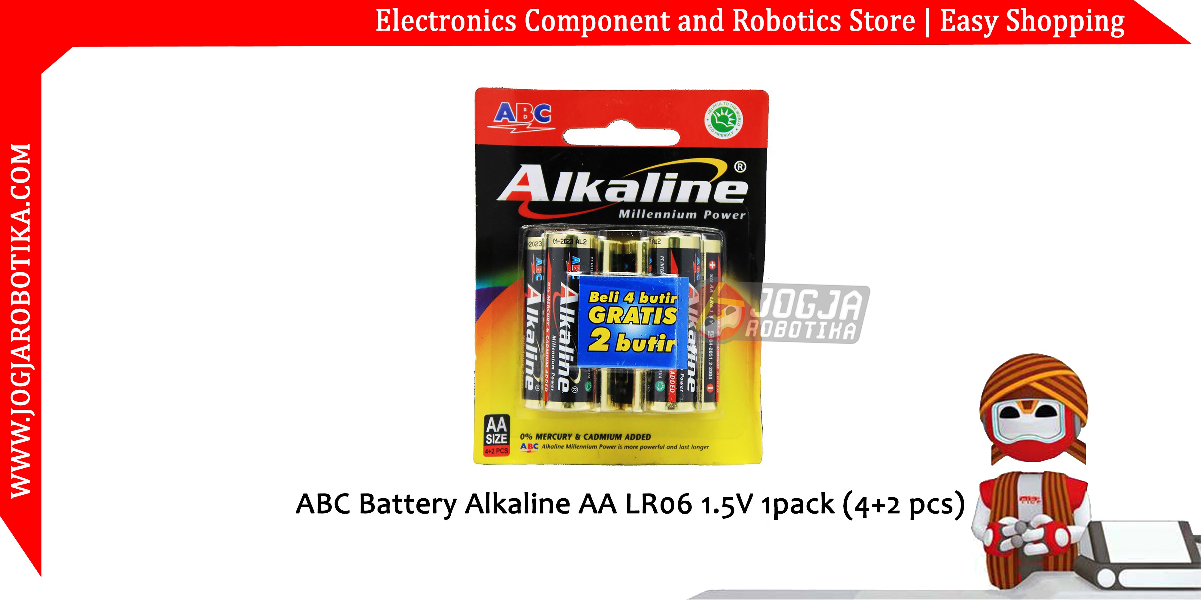 ABC Battery Alkaline AA LR06 1.5V 1pack (4+3 pcs)